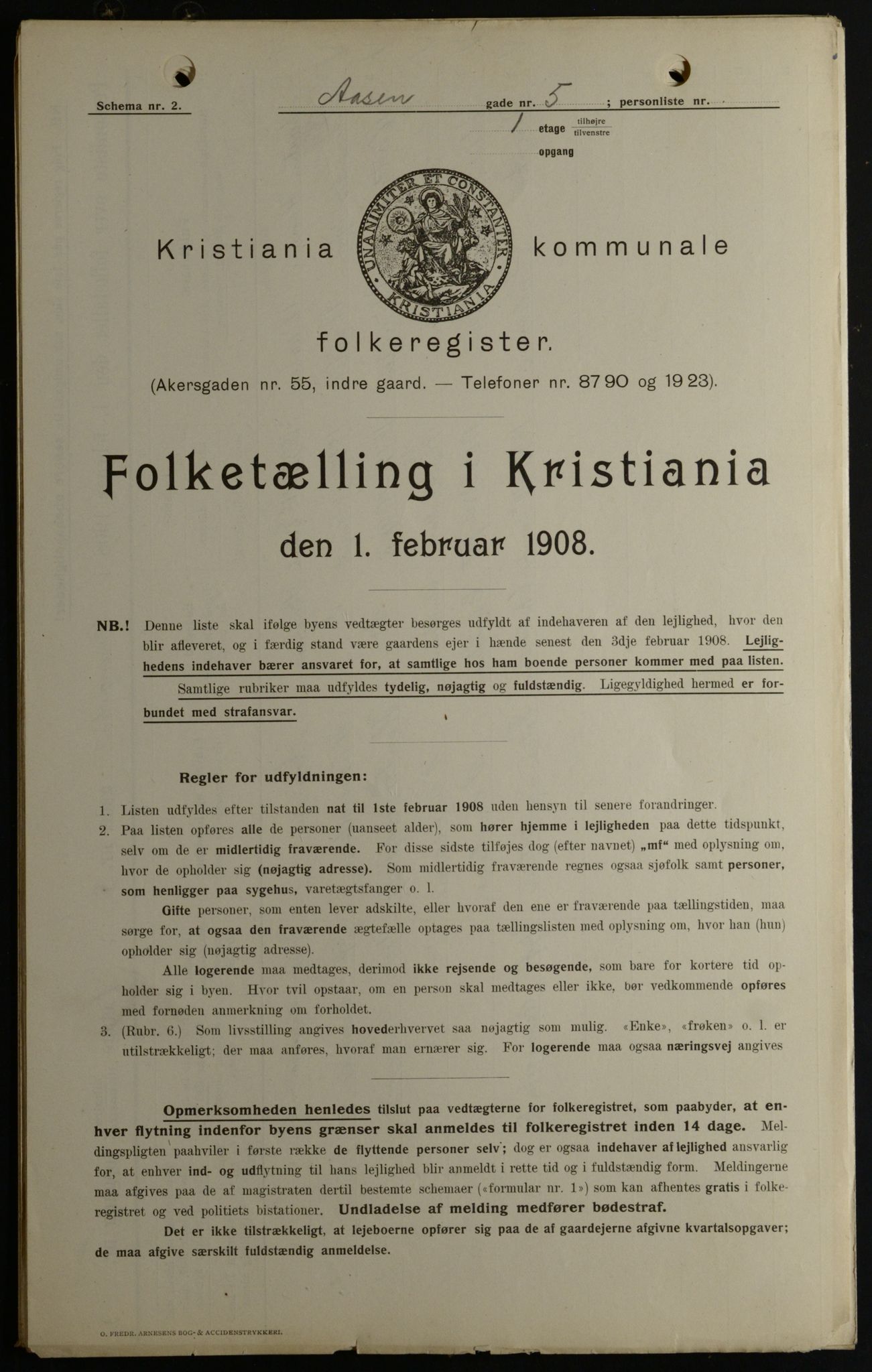 OBA, Municipal Census 1908 for Kristiania, 1908, p. 117701