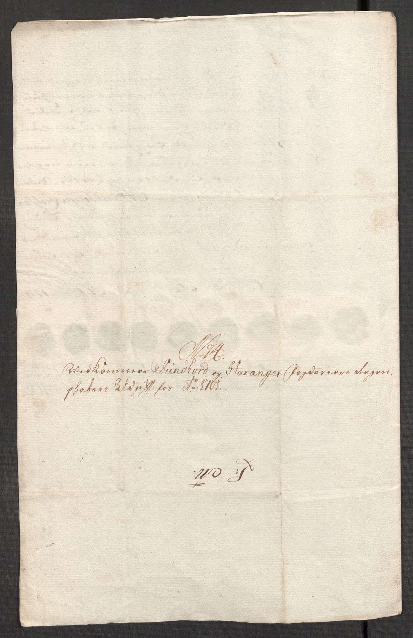 Rentekammeret inntil 1814, Reviderte regnskaper, Fogderegnskap, RA/EA-4092/R48/L2979: Fogderegnskap Sunnhordland og Hardanger, 1700-1701, p. 500