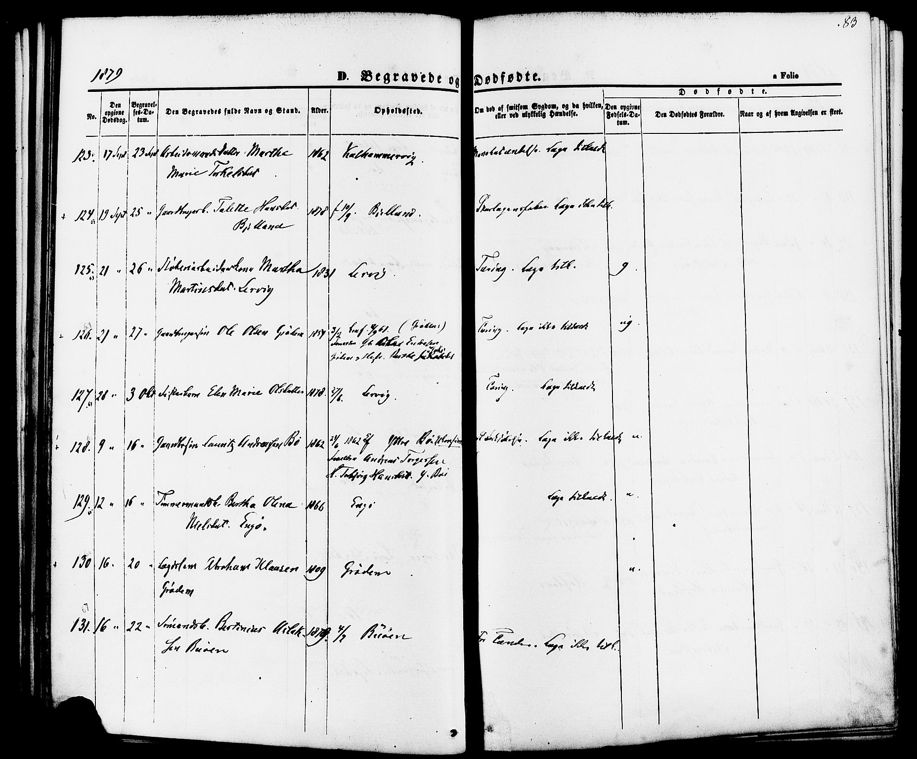 Hetland sokneprestkontor, AV/SAST-A-101826/30/30BA/L0006: Parish register (official) no. A 6, 1869-1884, p. 83