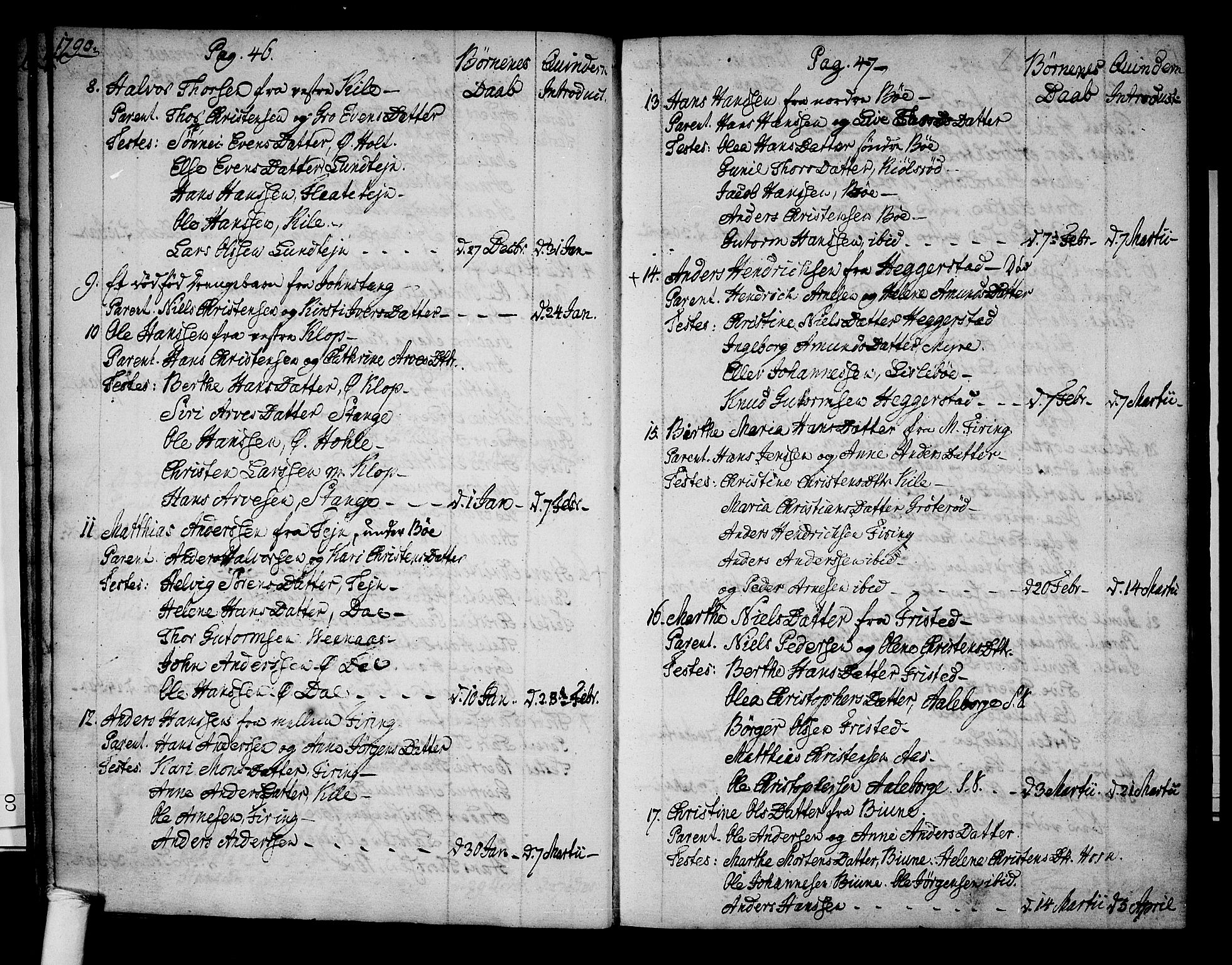 Ramnes kirkebøker, AV/SAKO-A-314/F/Fa/L0002: Parish register (official) no. I 2, 1773-1790, p. 46-47