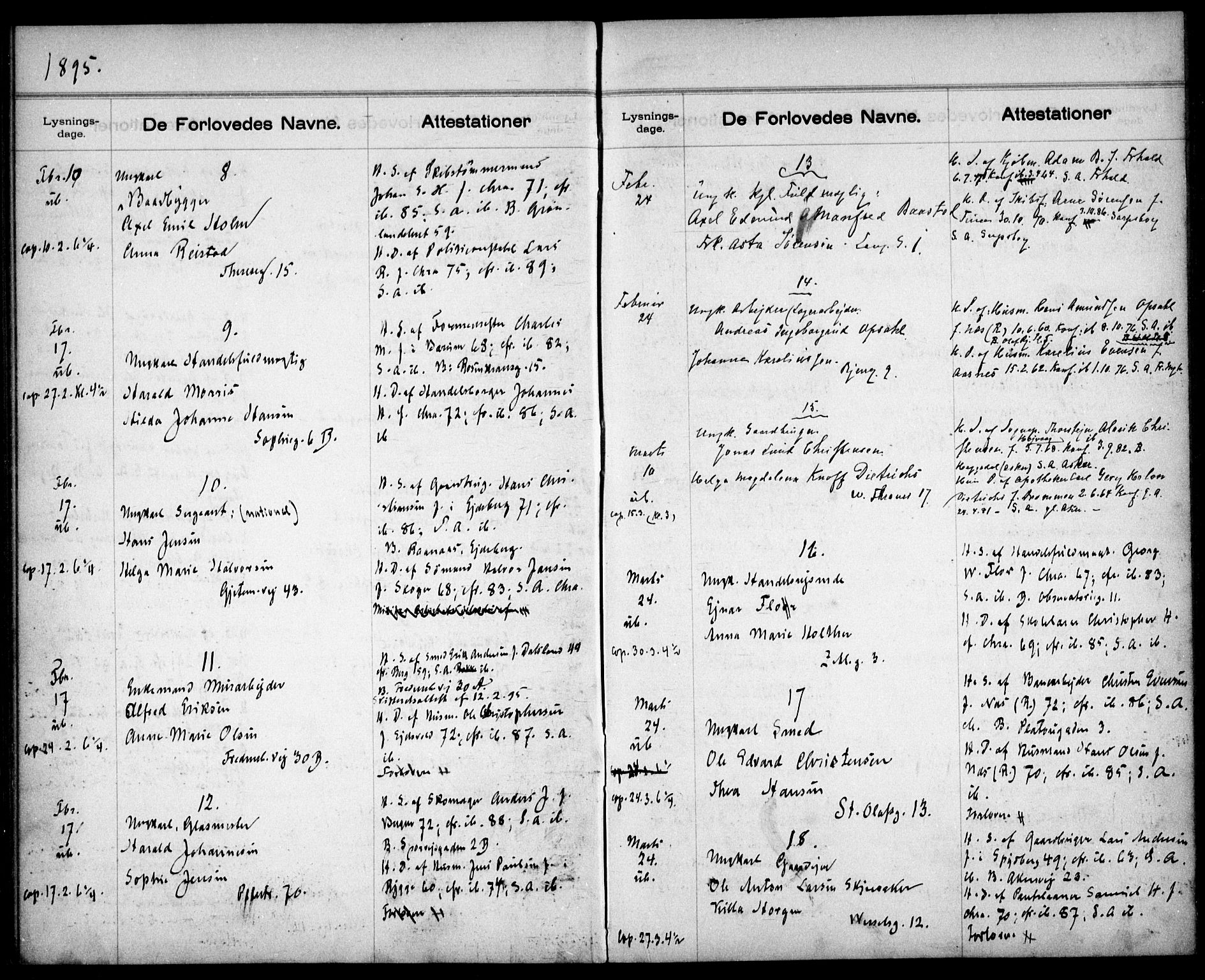 Gamle Aker prestekontor Kirkebøker, AV/SAO-A-10617a/H/L0002: Banns register no. 2, 1890-1900