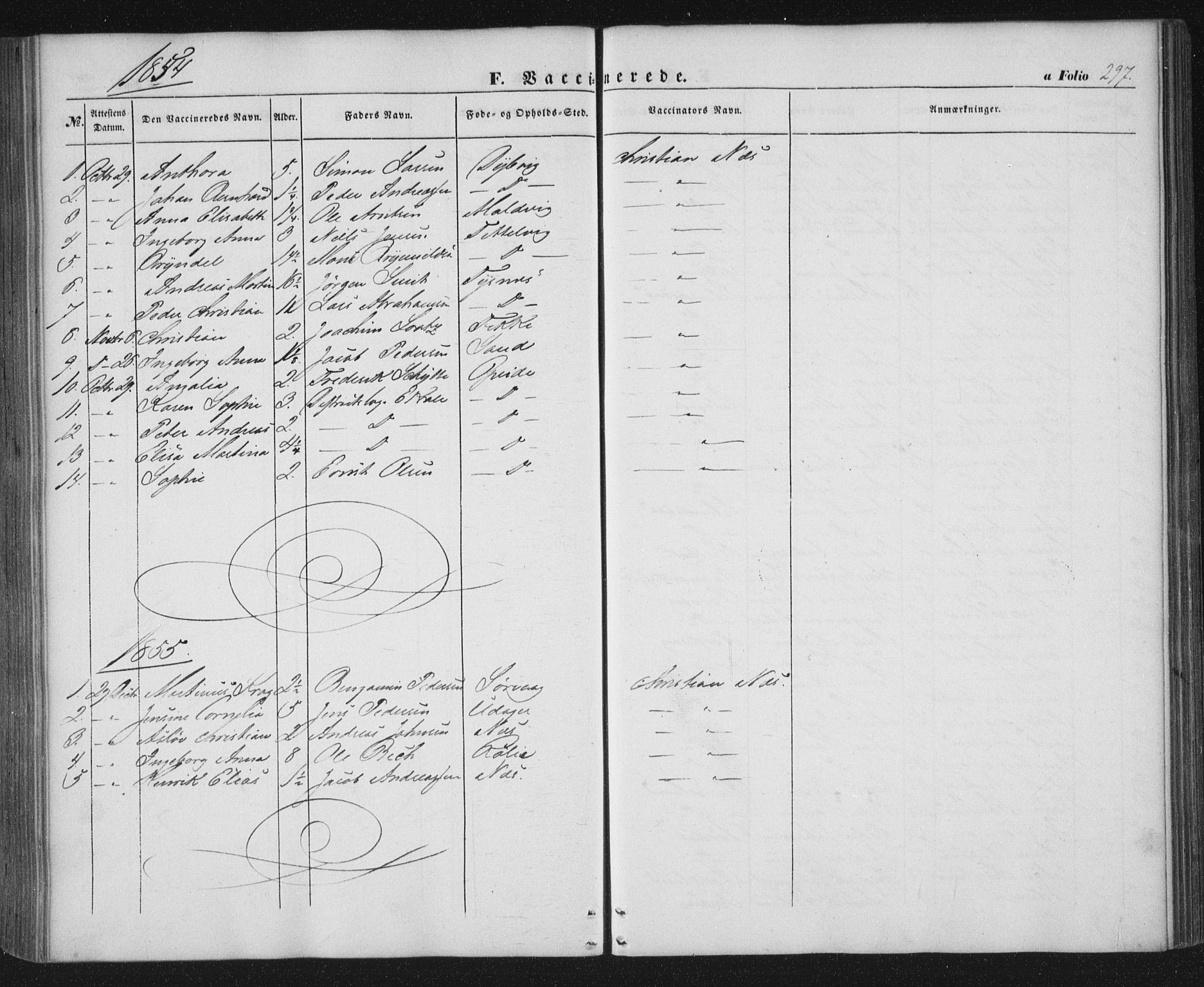 Ministerialprotokoller, klokkerbøker og fødselsregistre - Nordland, SAT/A-1459/859/L0844: Parish register (official) no. 859A04, 1849-1862, p. 297