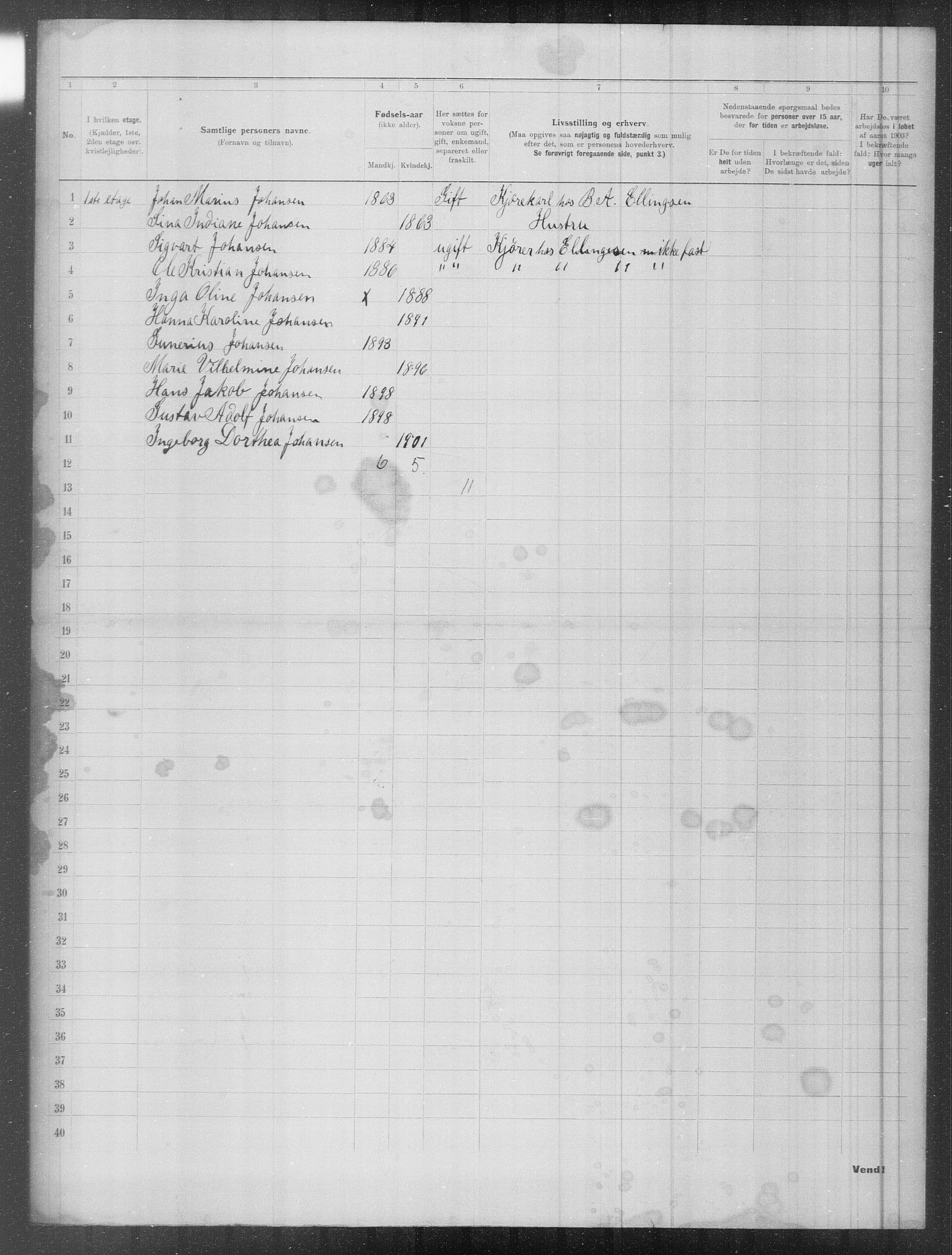 OBA, Municipal Census 1903 for Kristiania, 1903, p. 3226