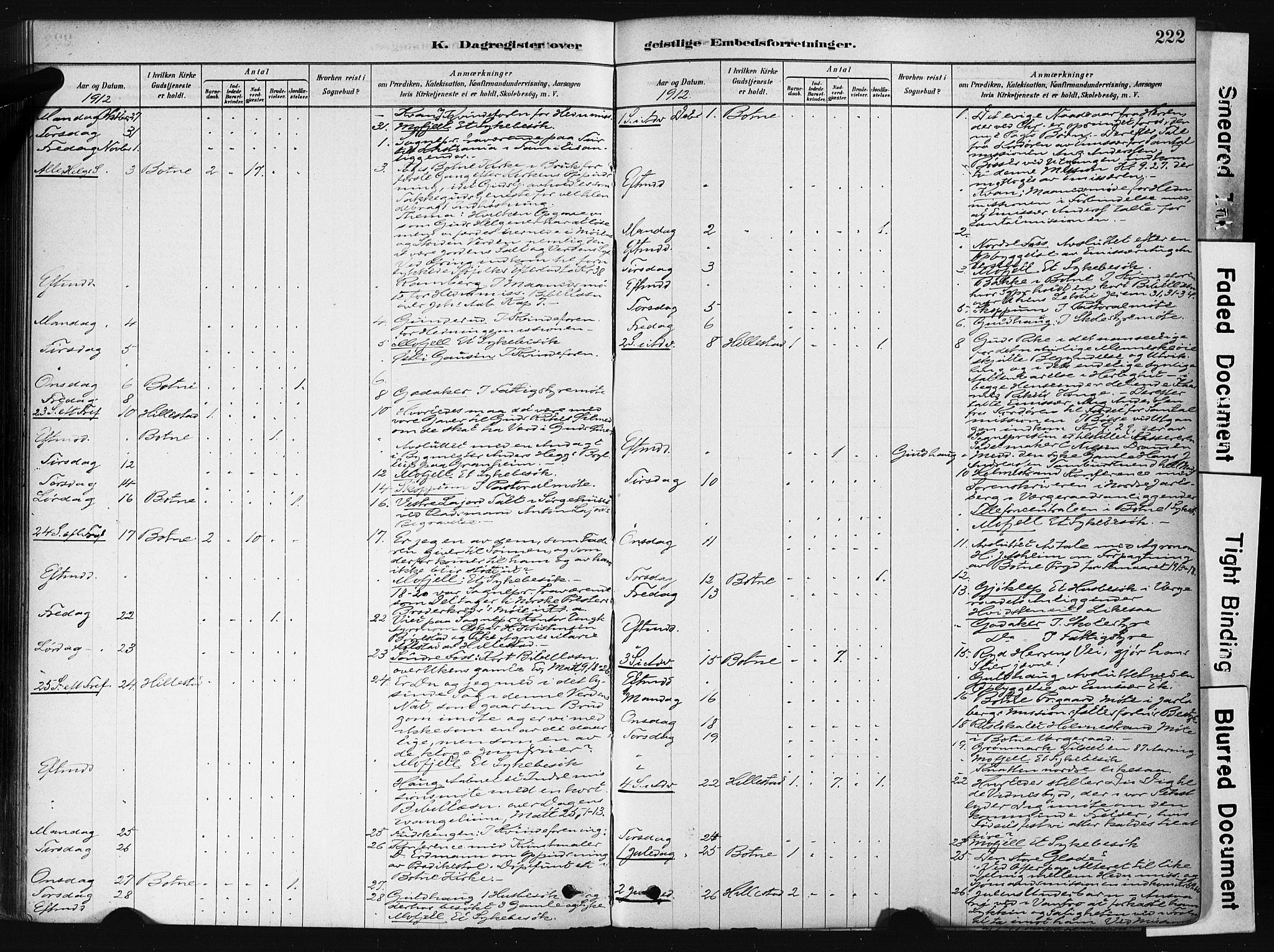 Botne kirkebøker, AV/SAKO-A-340/F/Fb/L0001: Parish register (official) no. II 1, 1878-1902, p. 222