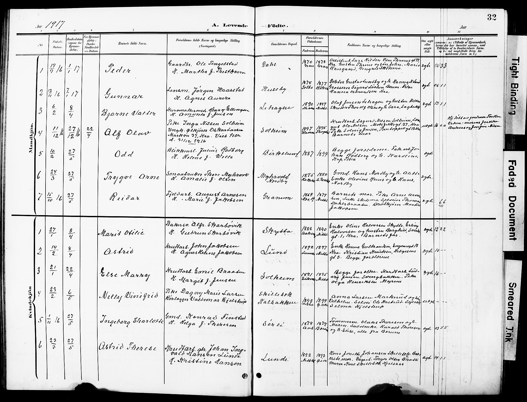Nittedal prestekontor Kirkebøker, SAO/A-10365a/G/Ga/L0003: Parish register (copy) no. I 3, 1902-1929, p. 32