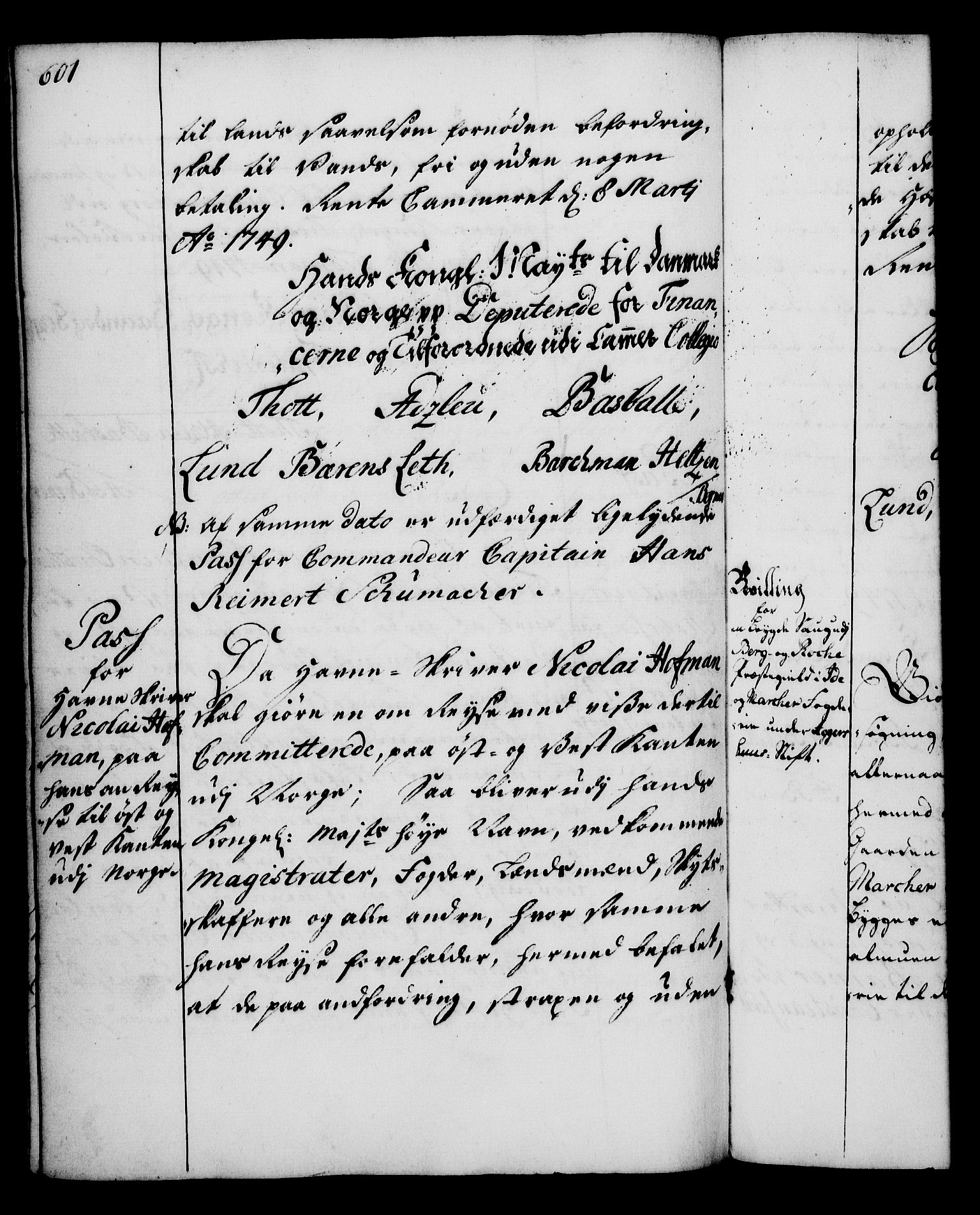 Rentekammeret, Kammerkanselliet, RA/EA-3111/G/Gg/Gga/L0005: Norsk ekspedisjonsprotokoll med register (merket RK 53.5), 1741-1749, p. 601