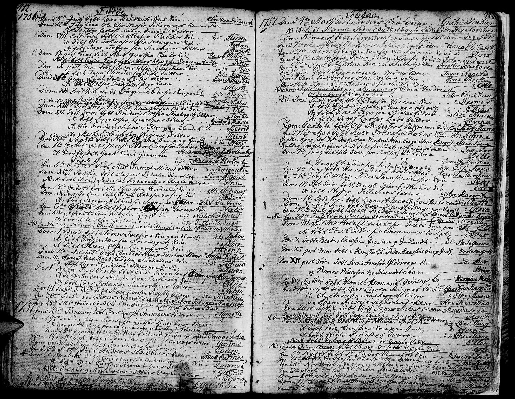 Ministerialprotokoller, klokkerbøker og fødselsregistre - Møre og Romsdal, AV/SAT-A-1454/572/L0840: Parish register (official) no. 572A03, 1754-1784, p. 412-413