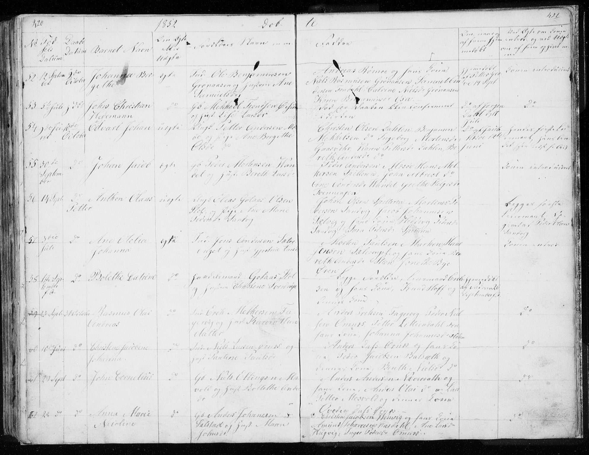 Ministerialprotokoller, klokkerbøker og fødselsregistre - Nordland, AV/SAT-A-1459/843/L0632: Parish register (copy) no. 843C01, 1833-1853, p. 420-421