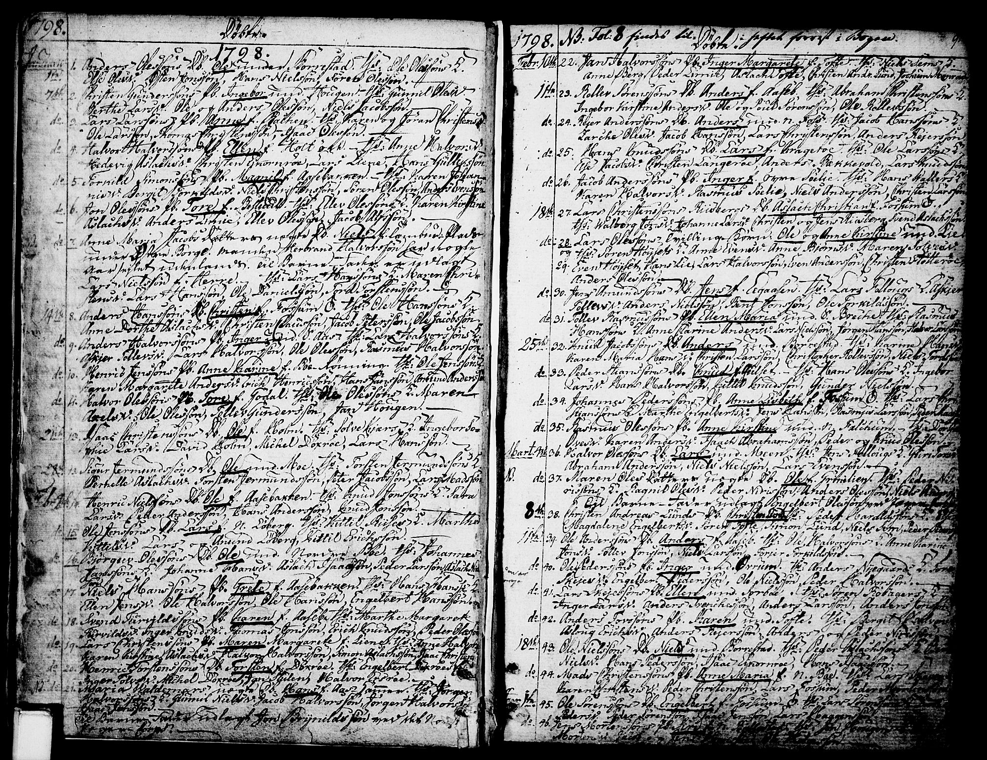 Gjerpen kirkebøker, SAKO/A-265/F/Fa/L0003: Parish register (official) no. I 3, 1796-1814, p. 9