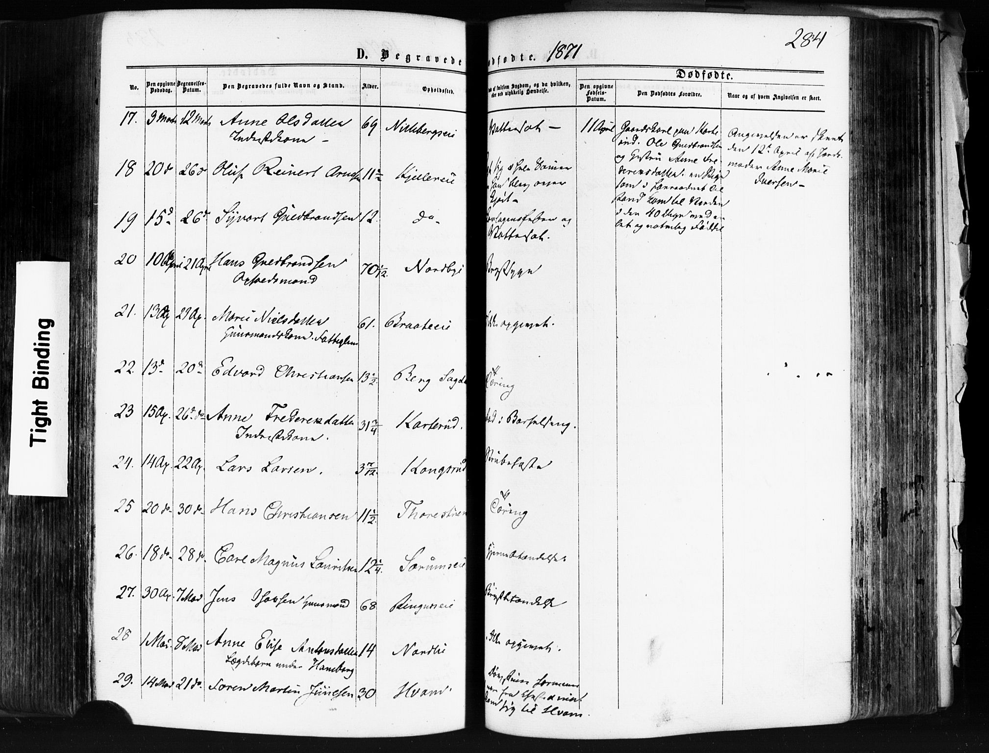 Skedsmo prestekontor Kirkebøker, AV/SAO-A-10033a/F/Fa/L0011: Parish register (official) no. I 11, 1866-1876, p. 284