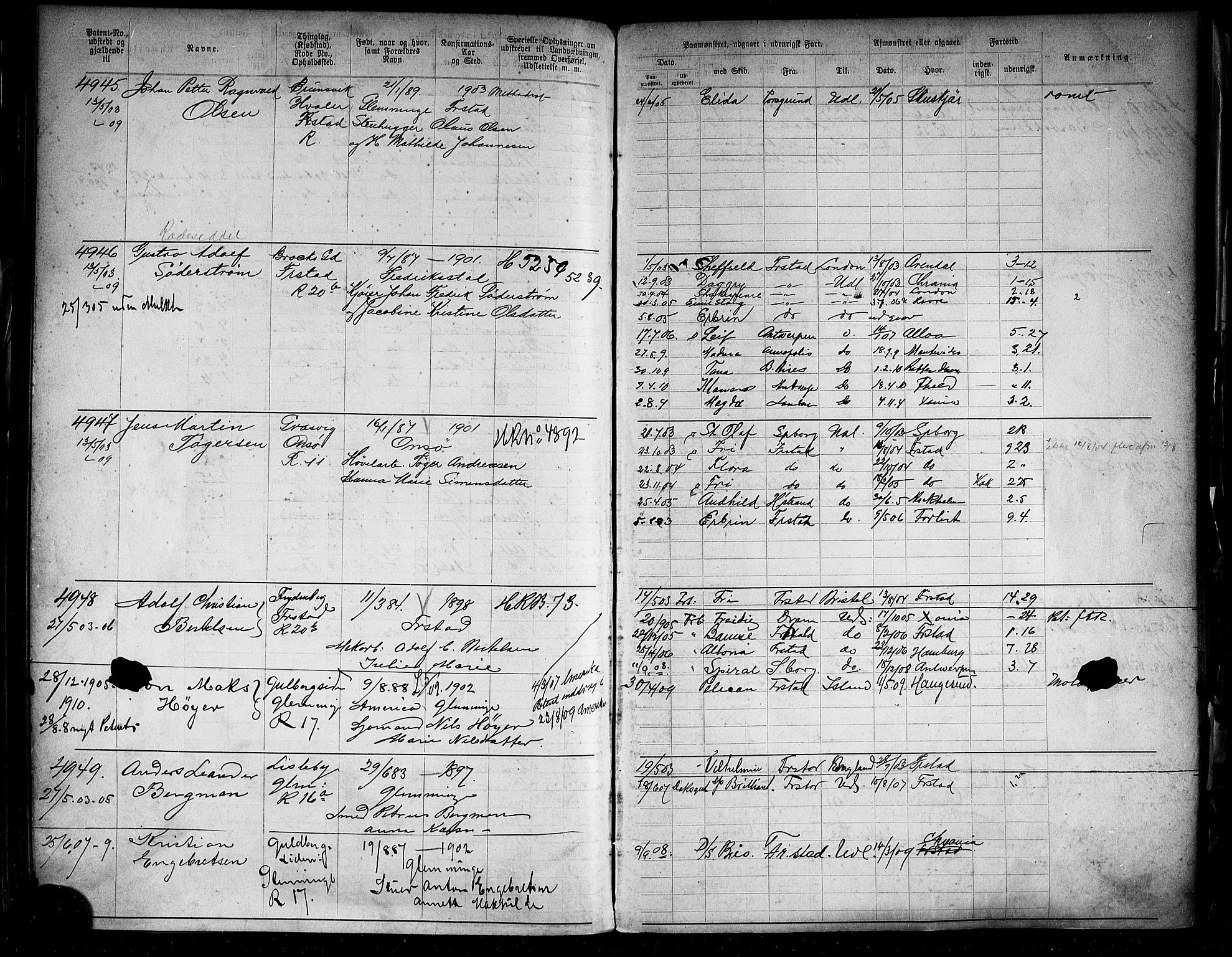 Fredrikstad mønstringskontor, AV/SAO-A-10569b/F/Fc/Fca/L0008: Annotasjonsrulle, 1898-1916, p. 200