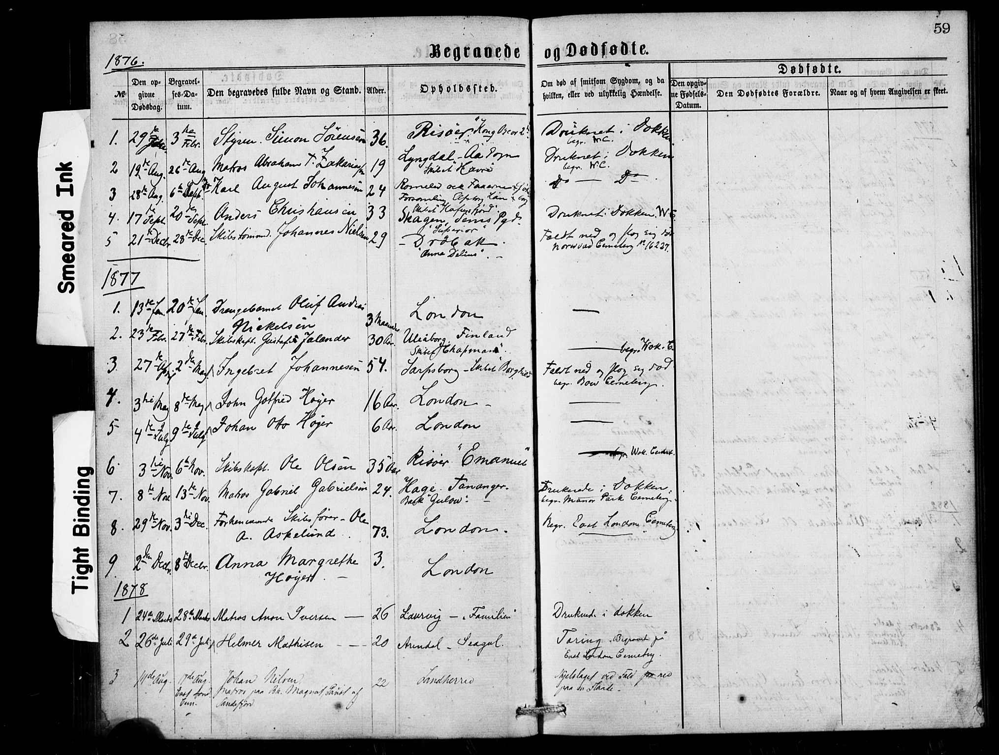 Den norske sjømannsmisjon i utlandet/London m/bistasjoner, AV/SAB-SAB/PA-0103/H/Ha/L0001: Parish register (official) no. A 1, 1868-1887, p. 59