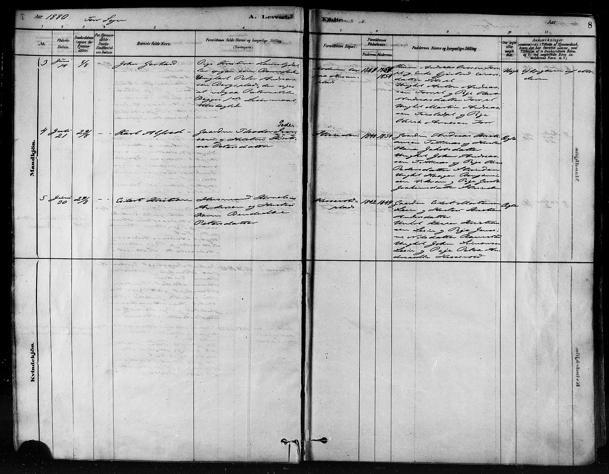 Ministerialprotokoller, klokkerbøker og fødselsregistre - Nord-Trøndelag, SAT/A-1458/746/L0448: Parish register (official) no. 746A07 /1, 1878-1900, p. 8