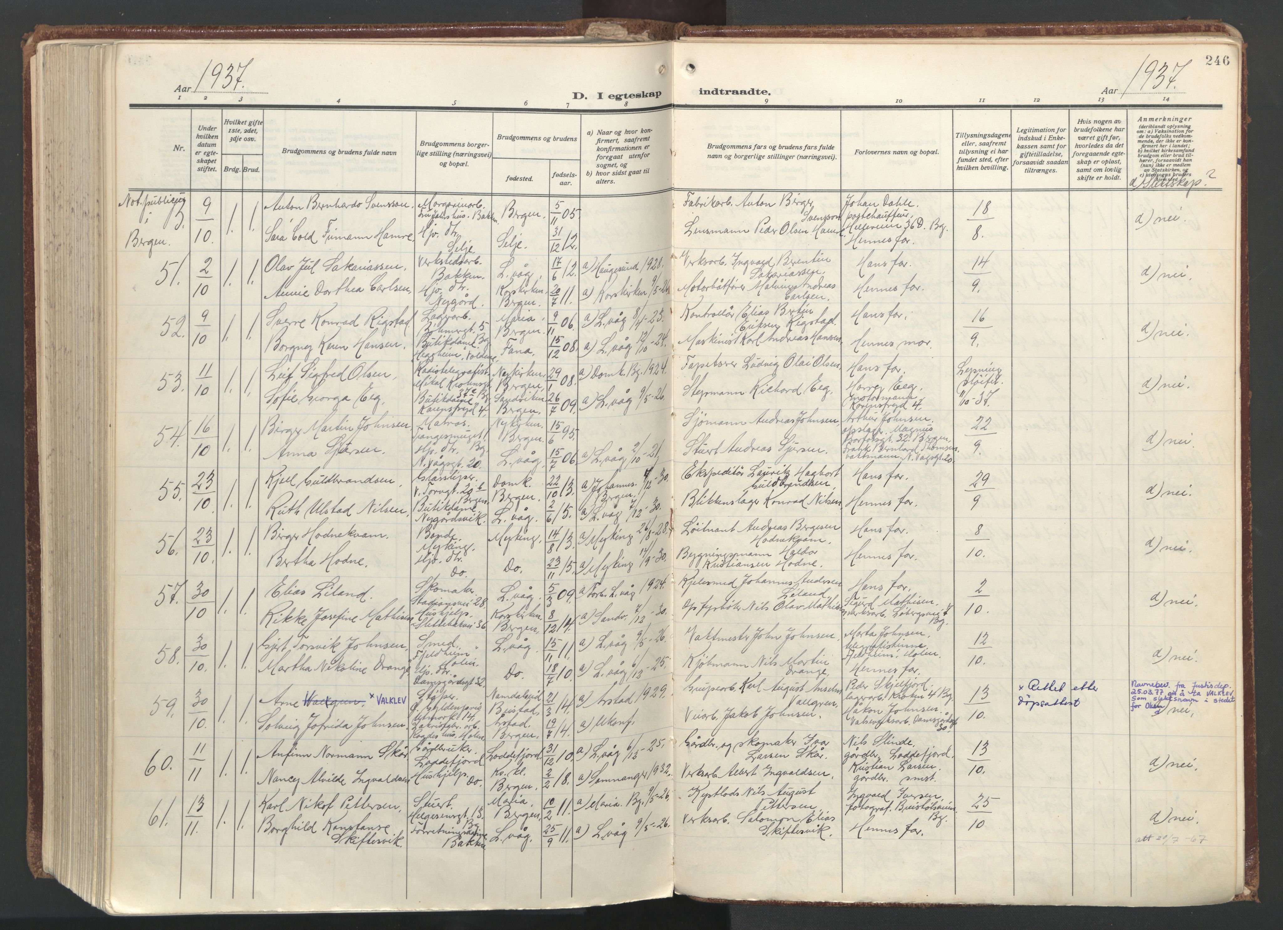 Laksevåg Sokneprestembete, AV/SAB-A-76501/H/Ha/Haa/Haac/L0001: Parish register (official) no. C 1, 1925-1944, p. 246