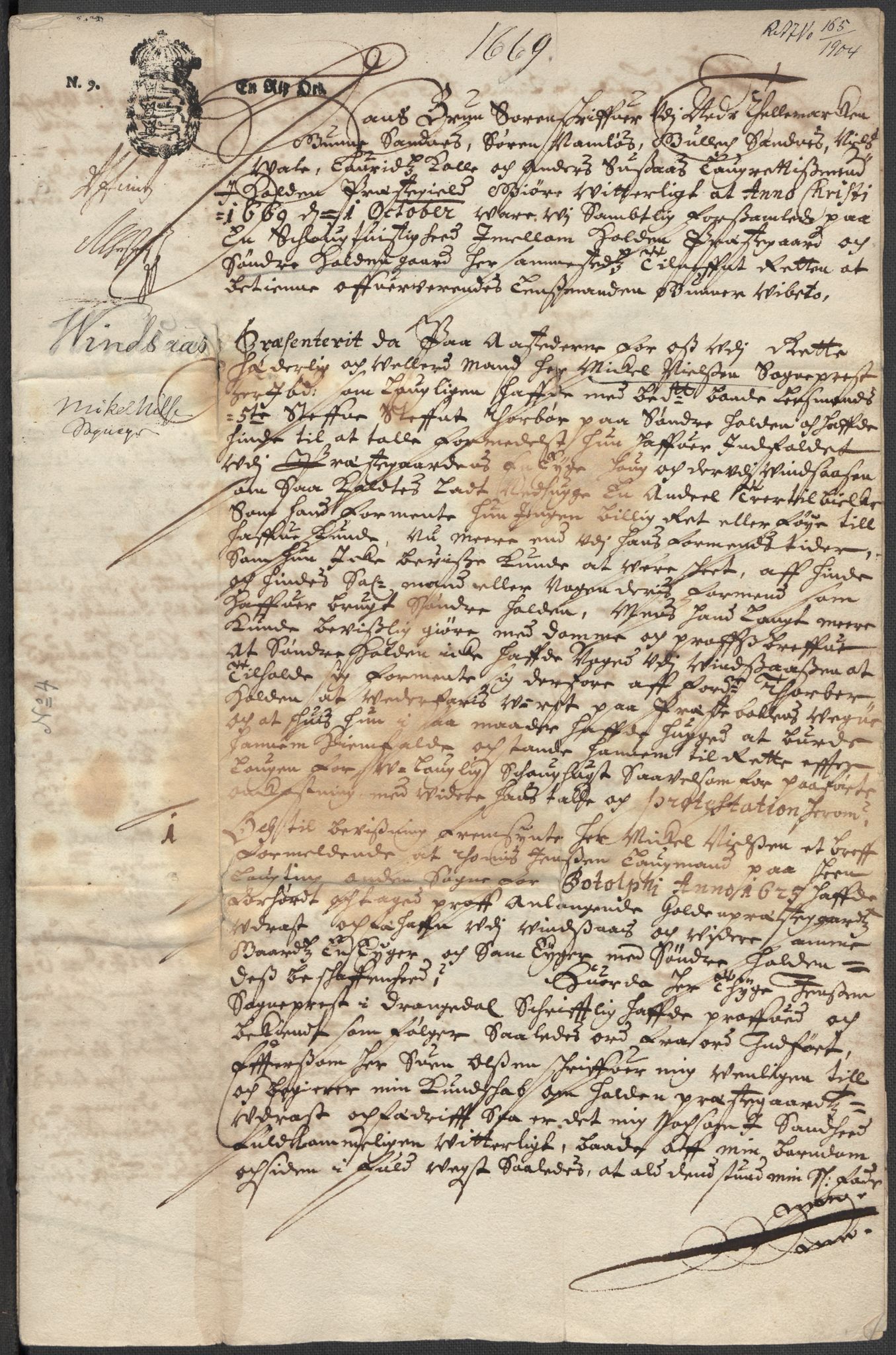 Riksarkivets diplomsamling, AV/RA-EA-5965/F15/L0026: Prestearkiv - Telemark, 1575-1838, p. 61