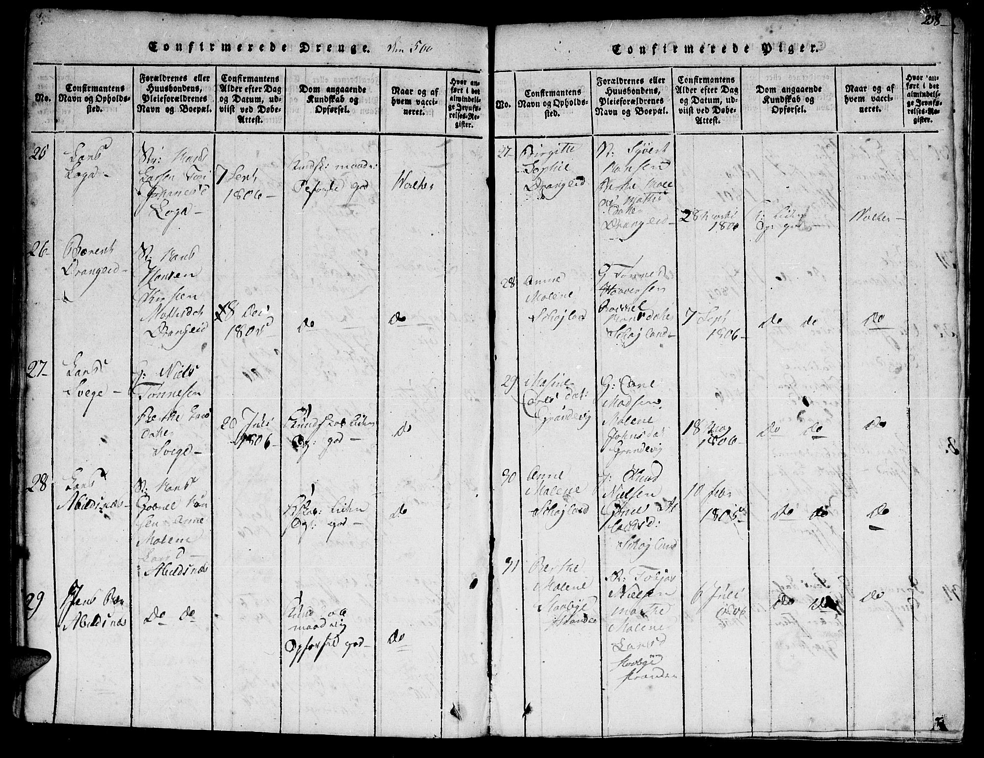 Flekkefjord sokneprestkontor, AV/SAK-1111-0012/F/Fa/Fac/L0002: Parish register (official) no. A 2, 1815-1826, p. 258