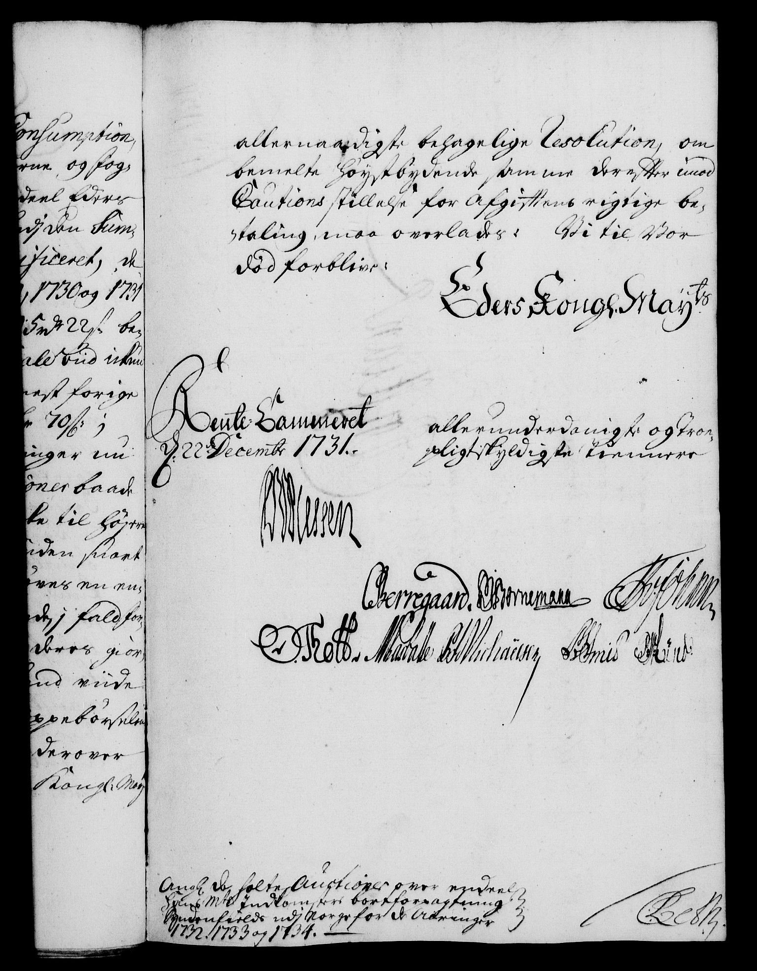 Rentekammeret, Kammerkanselliet, AV/RA-EA-3111/G/Gf/Gfa/L0014: Norsk relasjons- og resolusjonsprotokoll (merket RK 52.14), 1731, p. 494