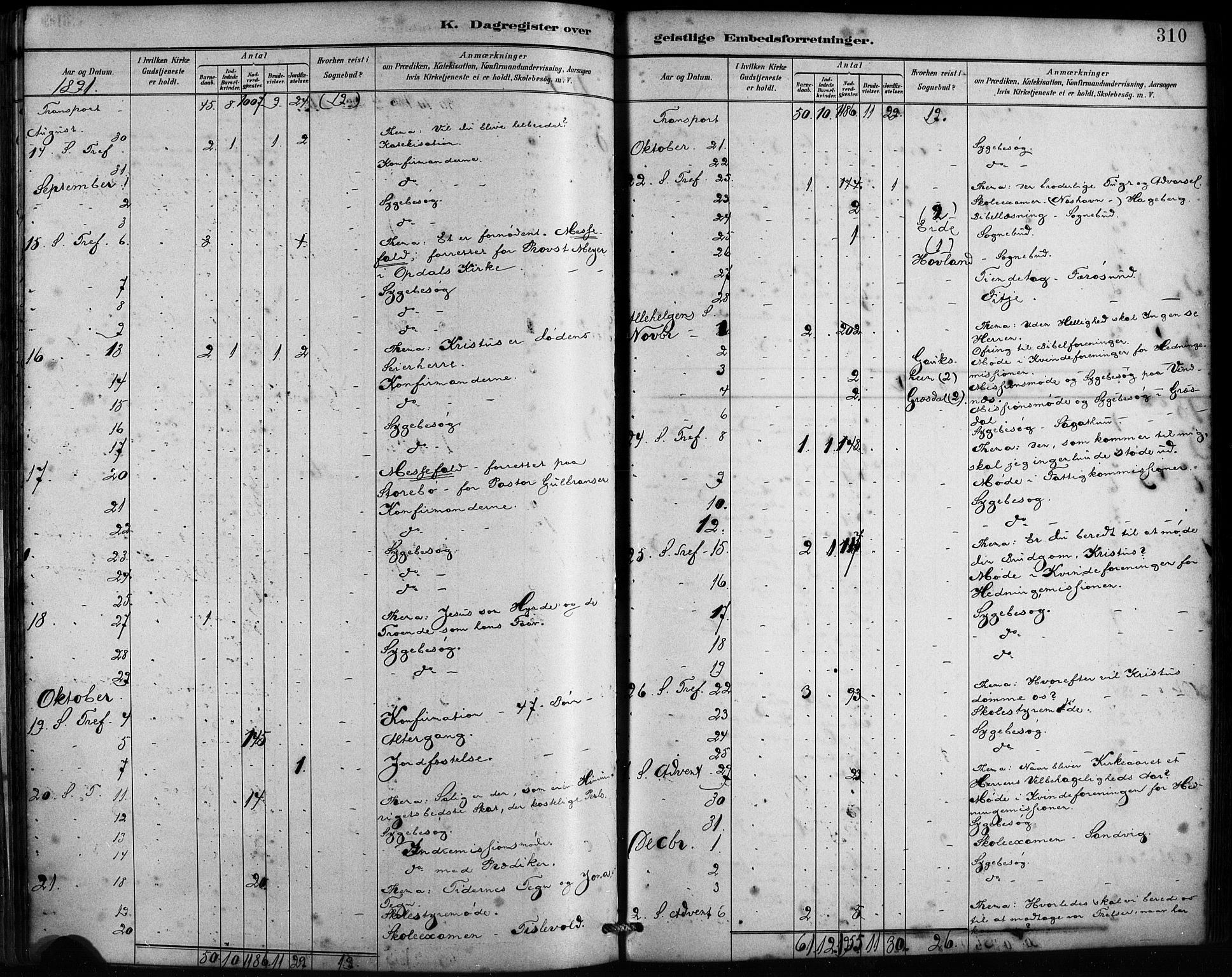 Fitjar sokneprestembete, AV/SAB-A-99926: Parish register (official) no. A 2, 1882-1899, p. 310