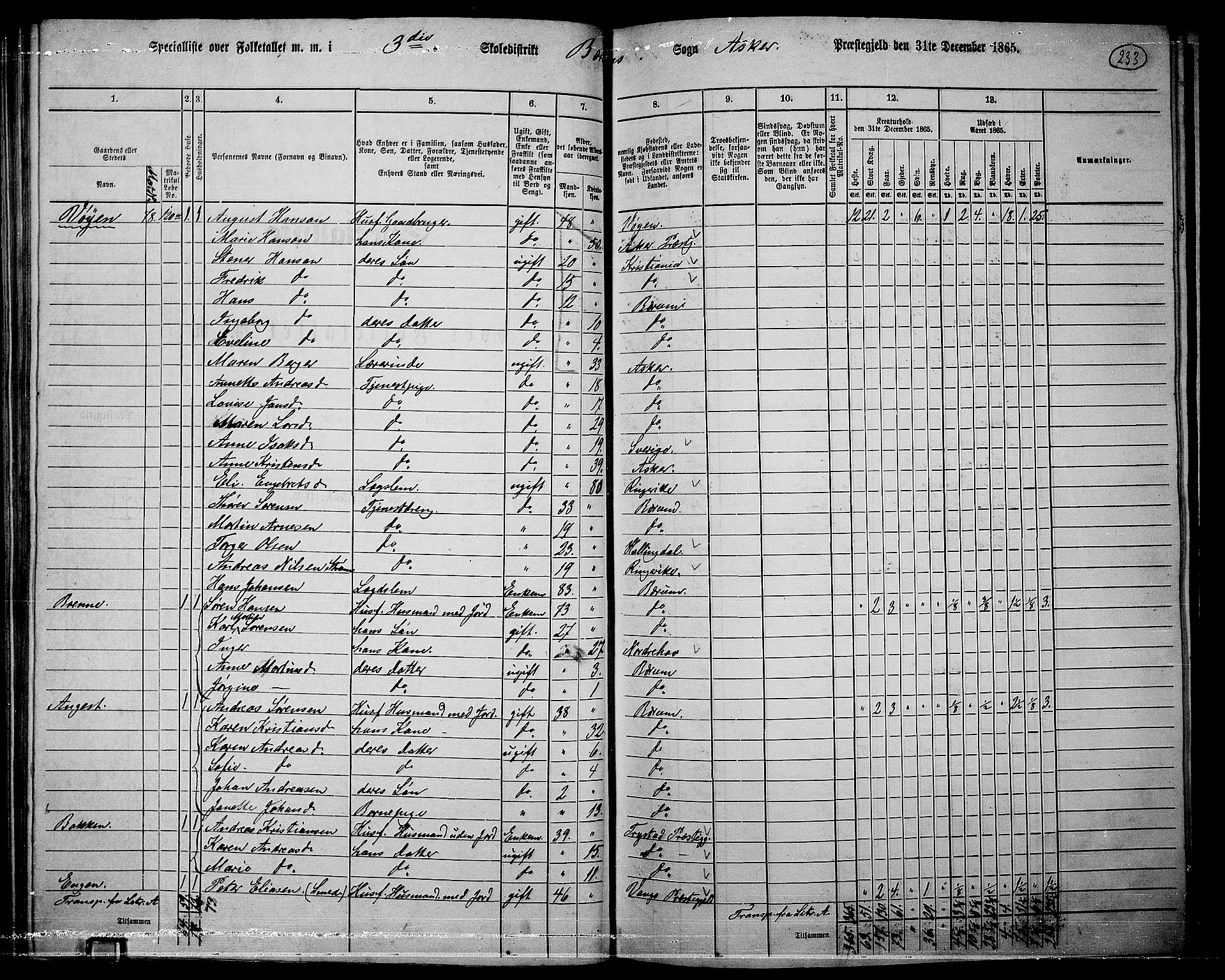 RA, 1865 census for Asker, 1865, p. 225