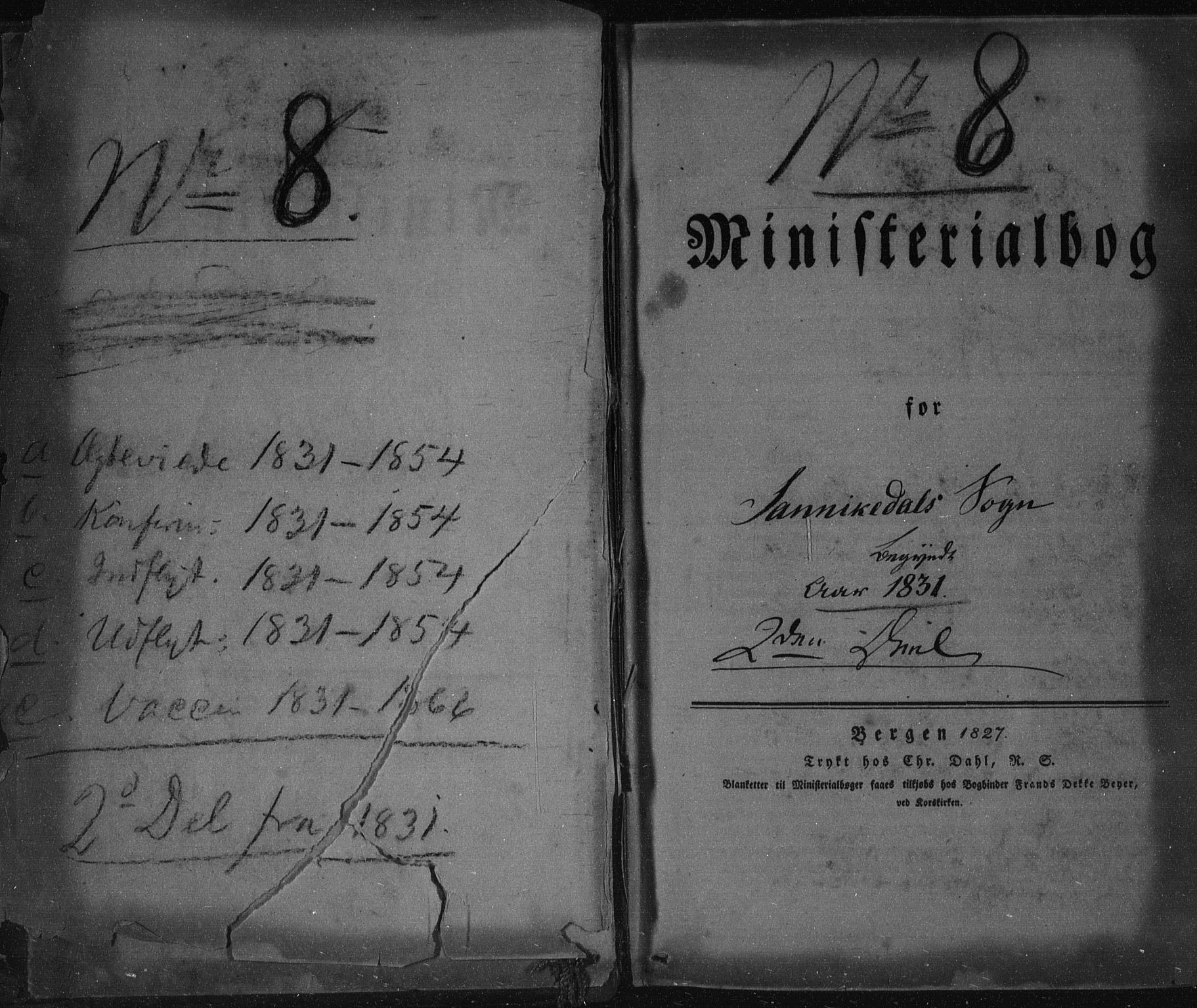 Sannidal kirkebøker, AV/SAKO-A-296/F/Fa/L0007: Parish register (official) no. 7, 1831-1854