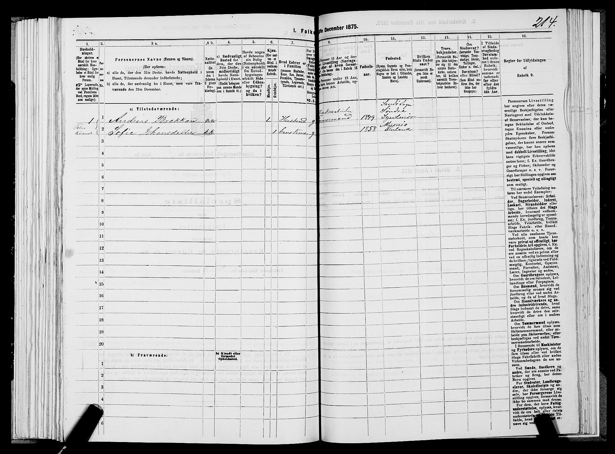 SATØ, 1875 census for 2012P Alta, 1875, p. 3214