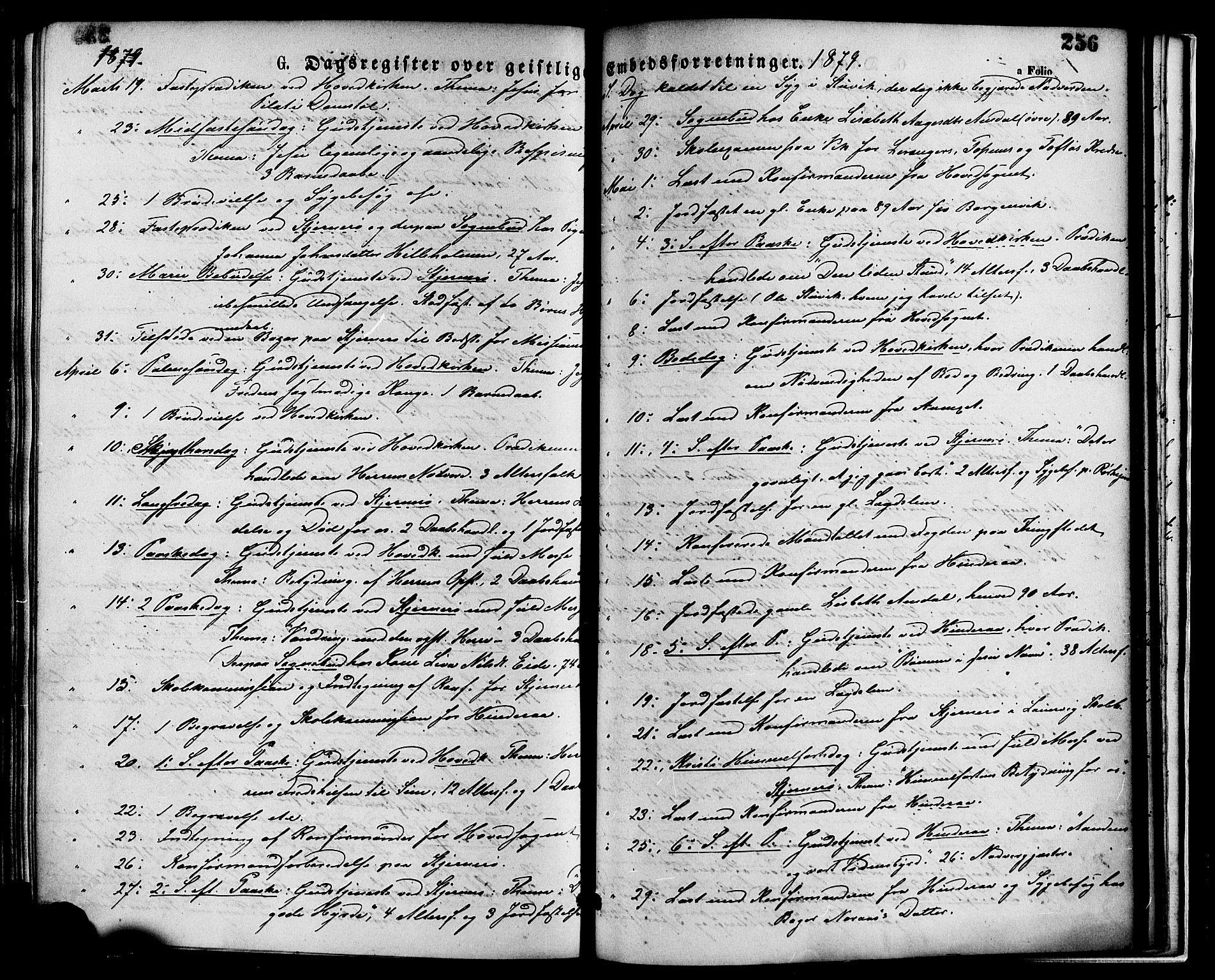 Nedstrand sokneprestkontor, SAST/A-101841/01/IV: Parish register (official) no. A 11, 1877-1887, p. 256