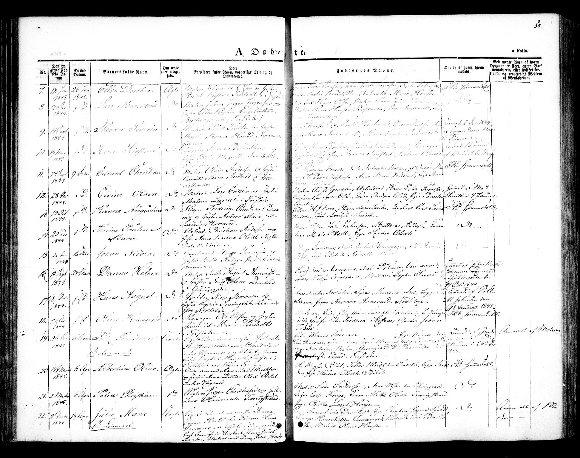 Glemmen prestekontor Kirkebøker, AV/SAO-A-10908/F/Fa/L0005: Parish register (official) no. 5, 1838-1852, p. 50