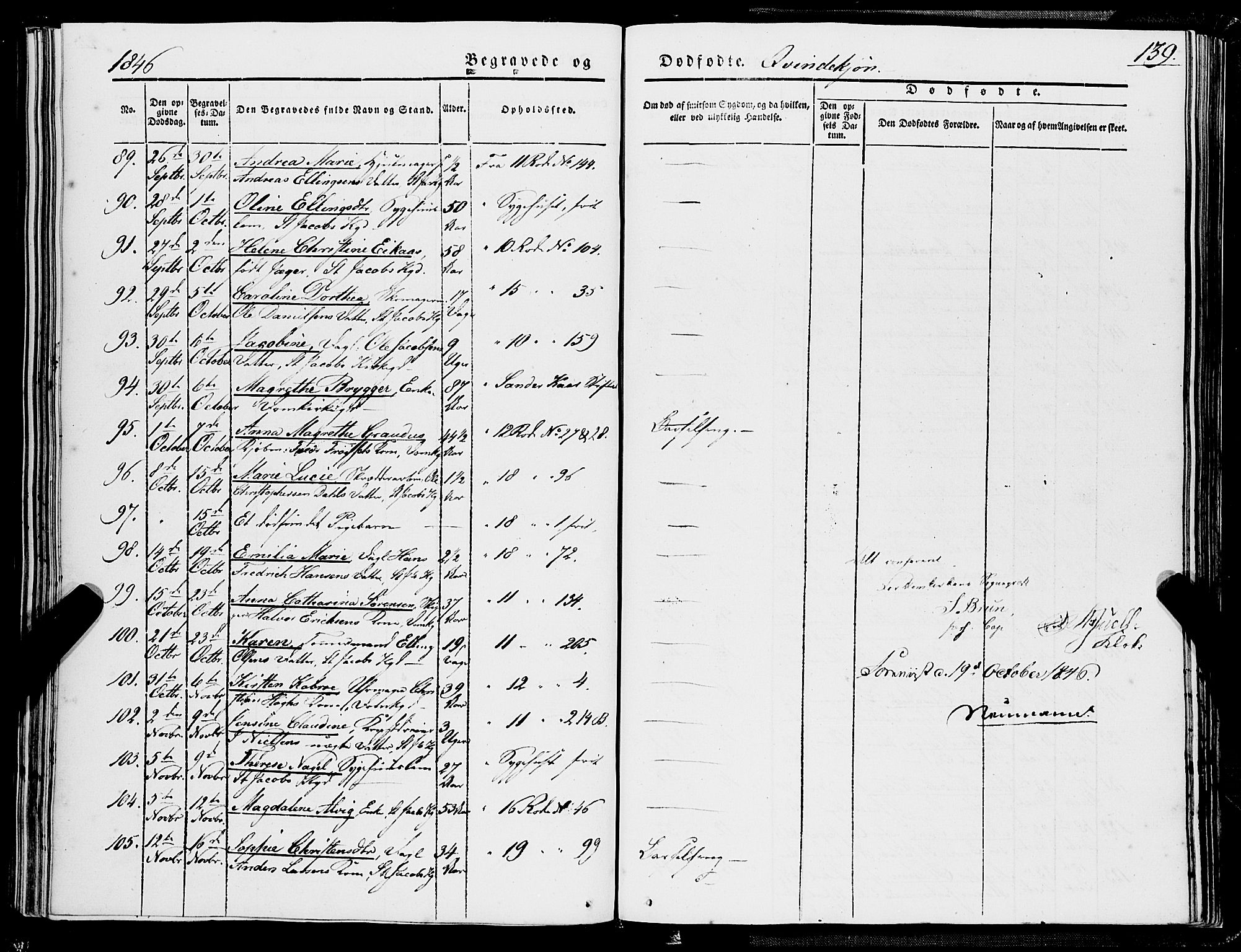 Domkirken sokneprestembete, AV/SAB-A-74801/H/Haa/L0040: Parish register (official) no. E 1, 1841-1853, p. 139