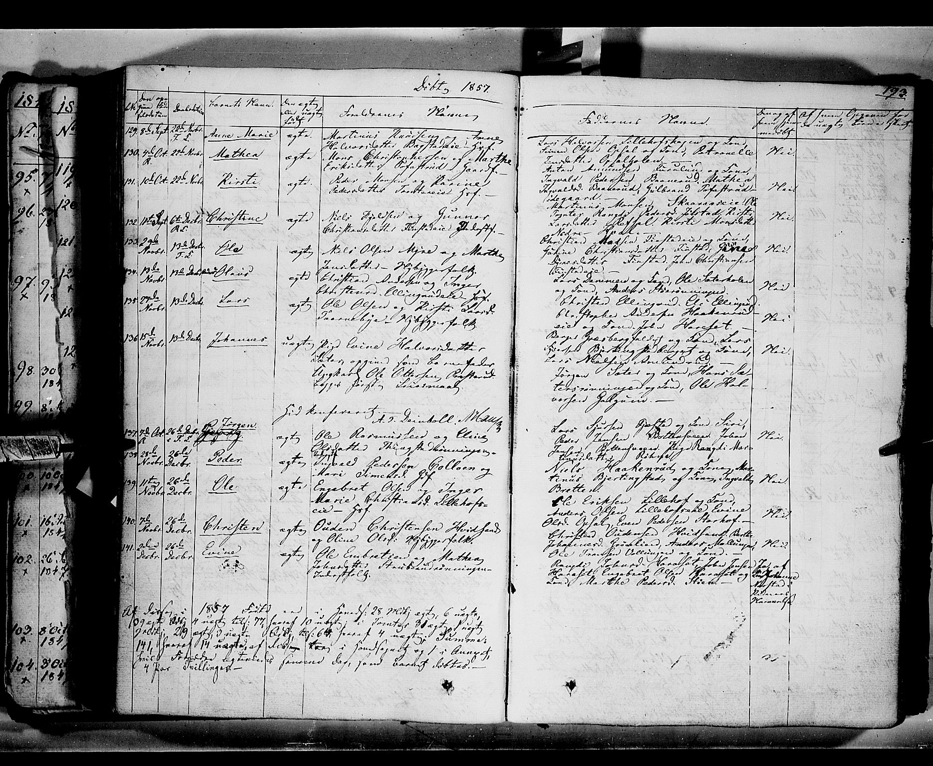 Romedal prestekontor, AV/SAH-PREST-004/K/L0004: Parish register (official) no. 4, 1847-1861, p. 193