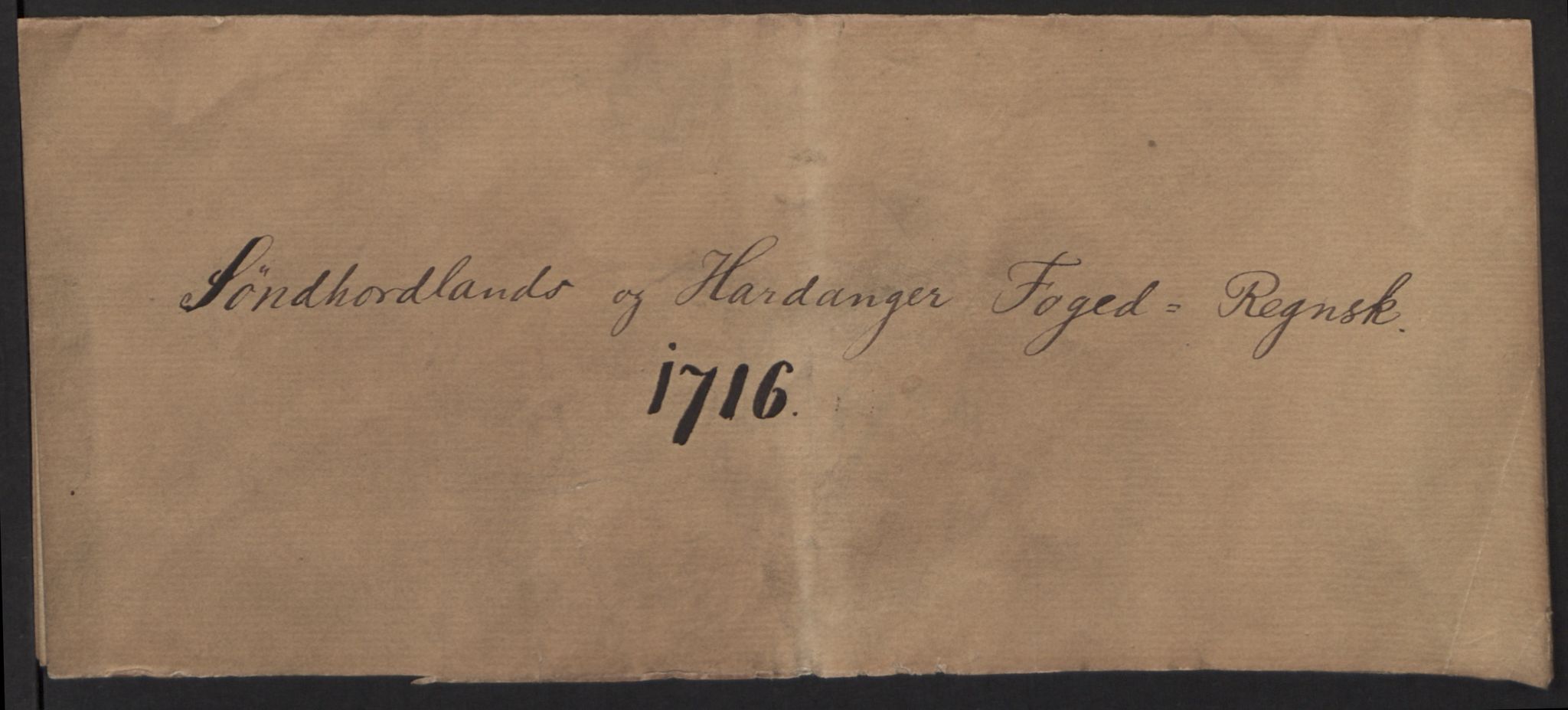 Rentekammeret inntil 1814, Reviderte regnskaper, Fogderegnskap, AV/RA-EA-4092/R48/L2992: Fogderegnskap Sunnhordland og Hardanger, 1716, p. 3
