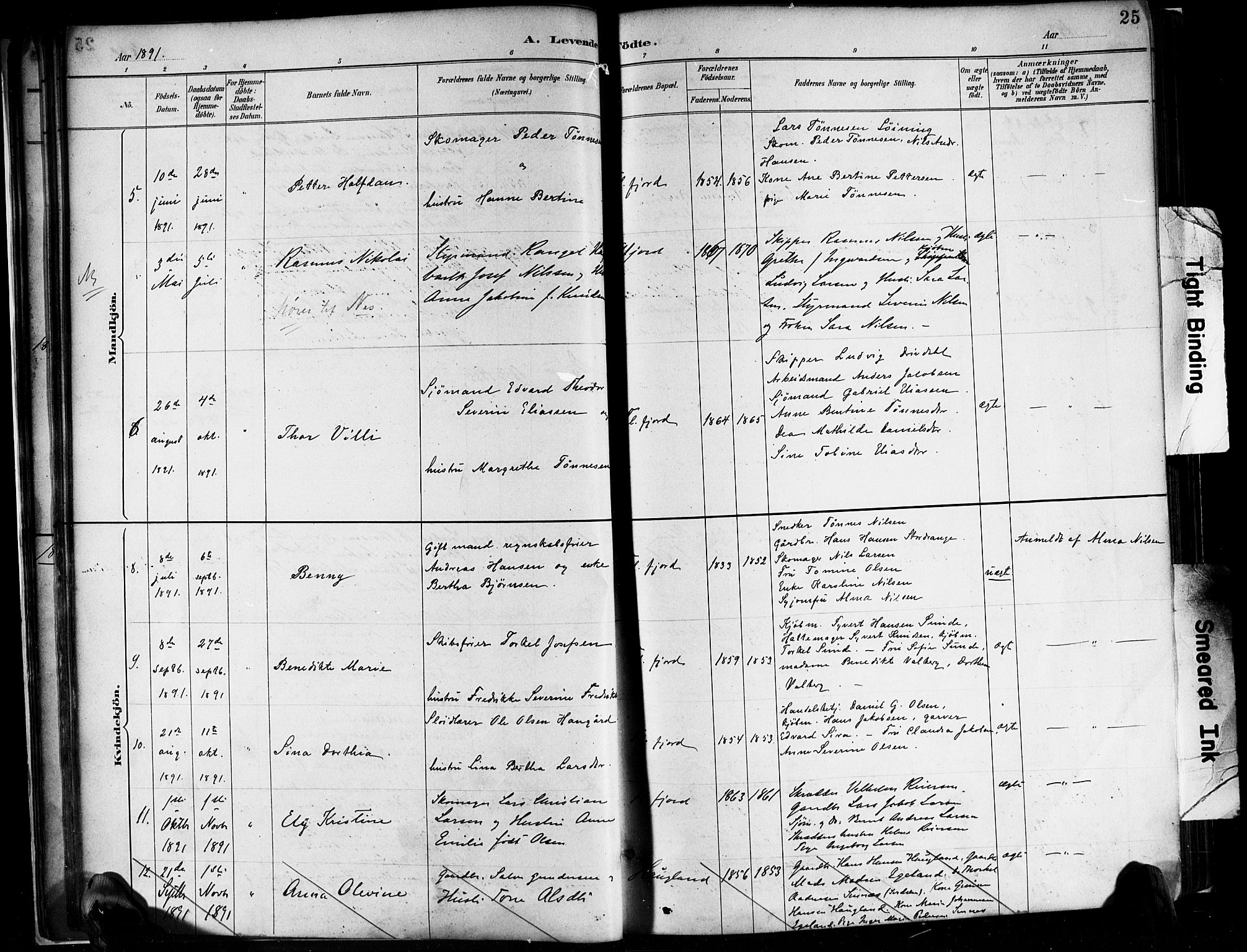 Flekkefjord sokneprestkontor, SAK/1111-0012/F/Fa/Faa/L0001: Parish register (official) no. A 1, 1885-1900, p. 25