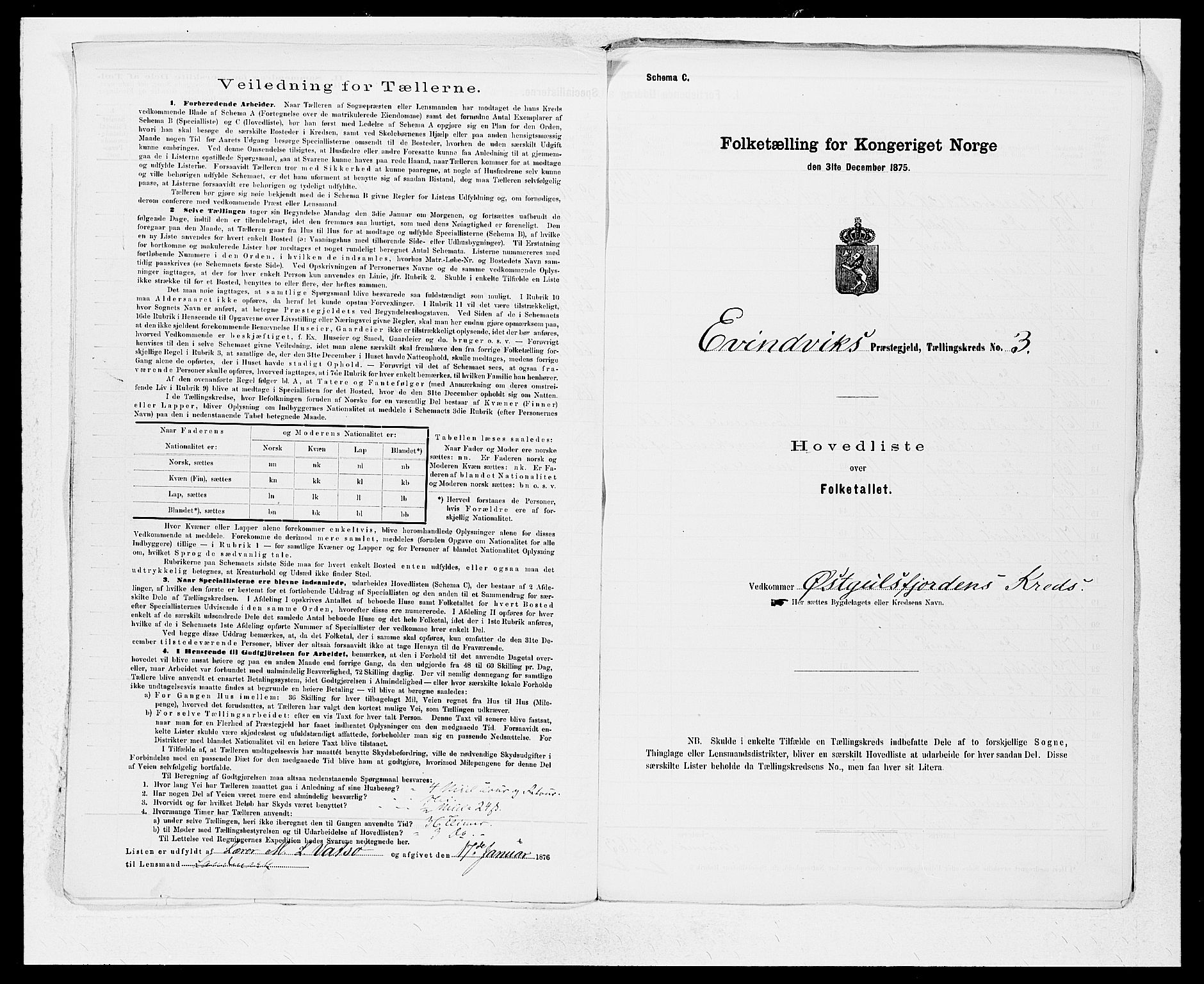 SAB, 1875 census for 1411P Eivindvik, 1875, p. 6