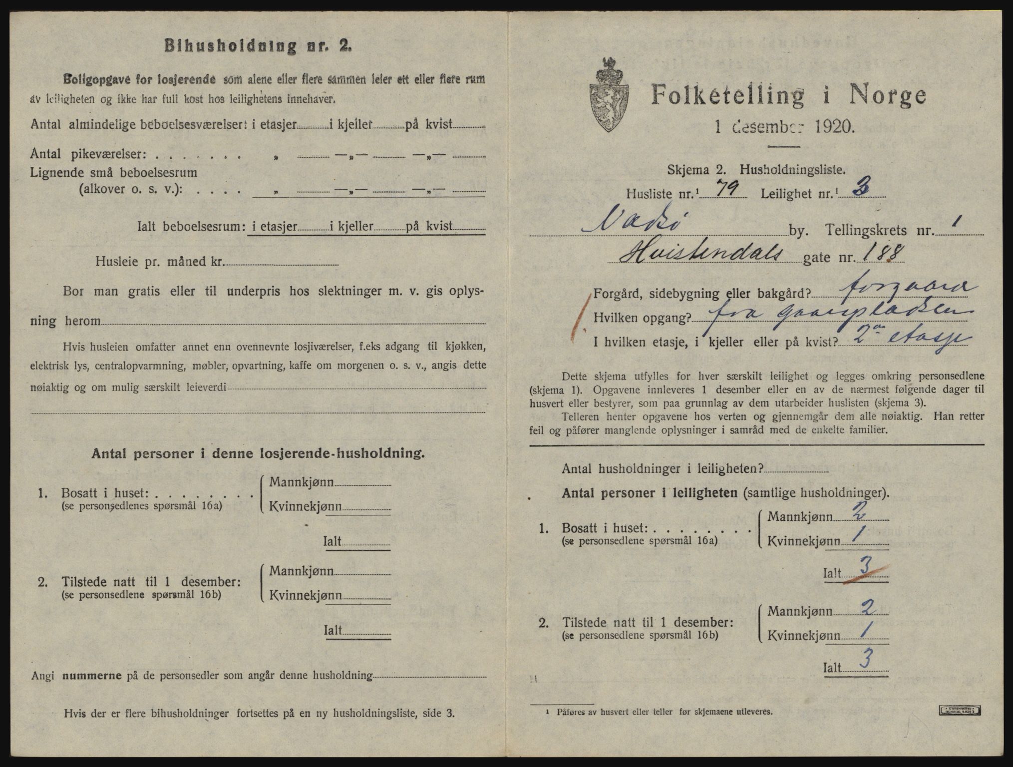 SATØ, 1920 census for Vadsø, 1920, p. 794