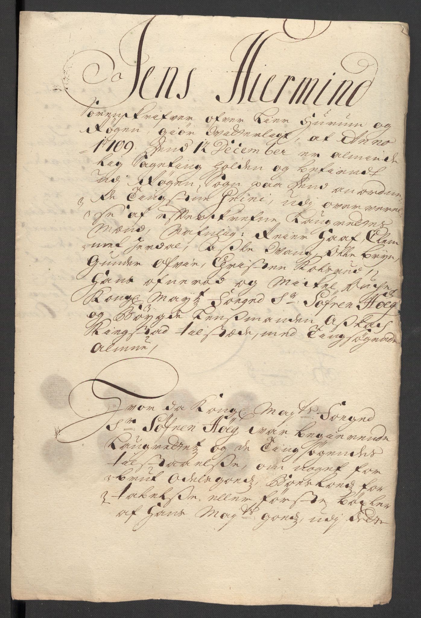 Rentekammeret inntil 1814, Reviderte regnskaper, Fogderegnskap, AV/RA-EA-4092/R31/L1703: Fogderegnskap Hurum, Røyken, Eiker, Lier og Buskerud, 1709, p. 24