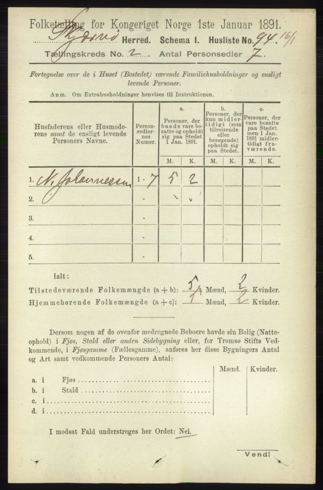 RA, 1891 census for 1941 Skjervøy, 1891, p. 1011