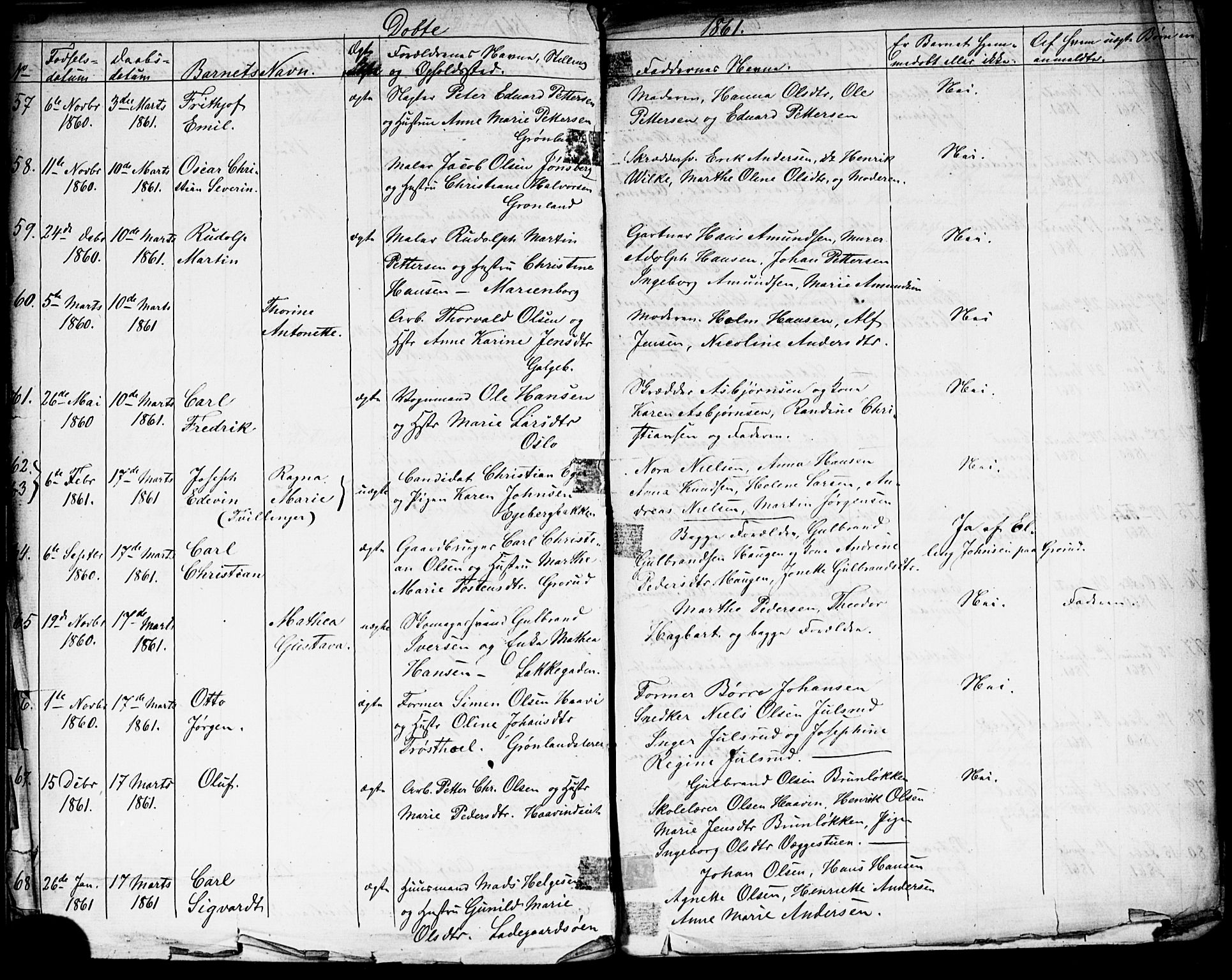 Grønland prestekontor Kirkebøker, AV/SAO-A-10848/G/Ga/L0001: Parish register (copy) no. 1, 1859-1861