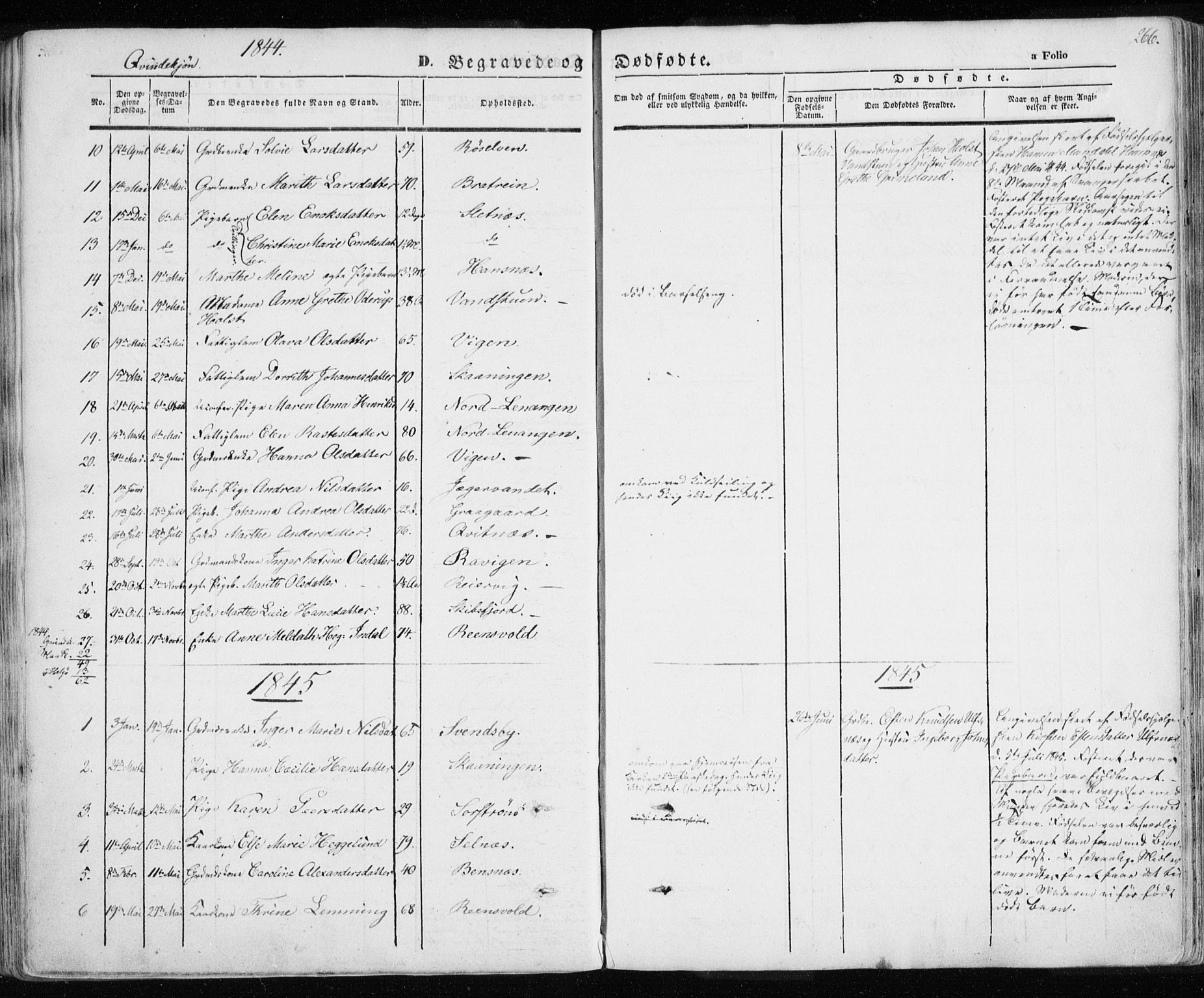 Karlsøy sokneprestembete, SATØ/S-1299/H/Ha/Haa/L0003kirke: Parish register (official) no. 3, 1843-1860, p. 266