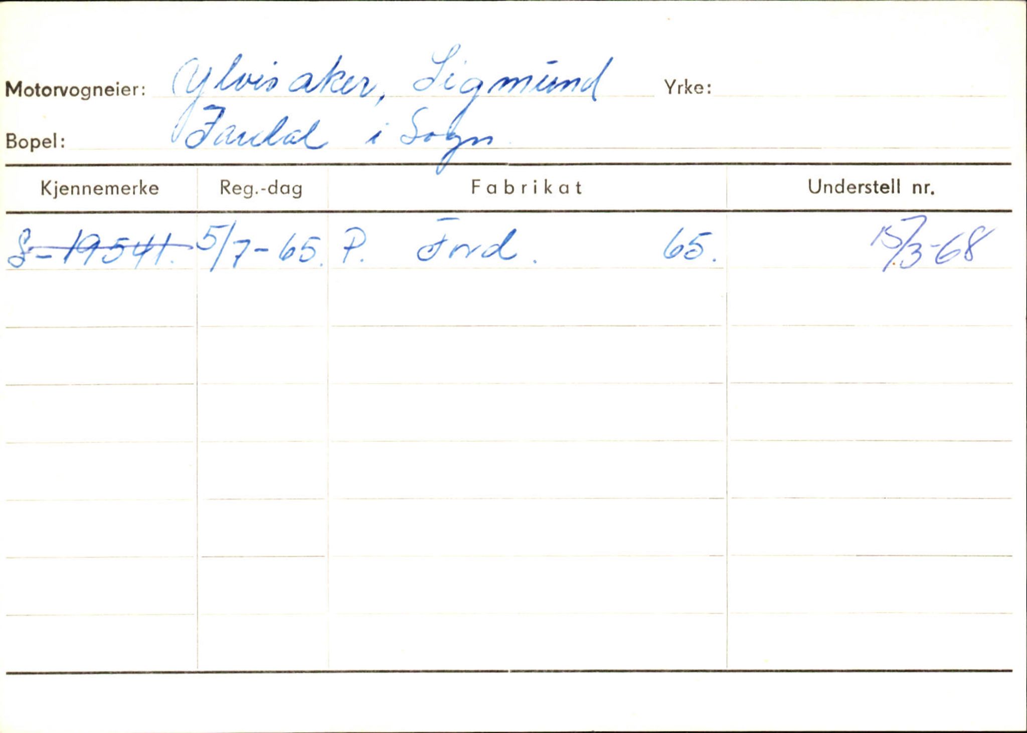 Statens vegvesen, Sogn og Fjordane vegkontor, AV/SAB-A-5301/4/F/L0125: Eigarregister Sogndal V-Å. Aurland A-Å. Fjaler A-N, 1945-1975, p. 176