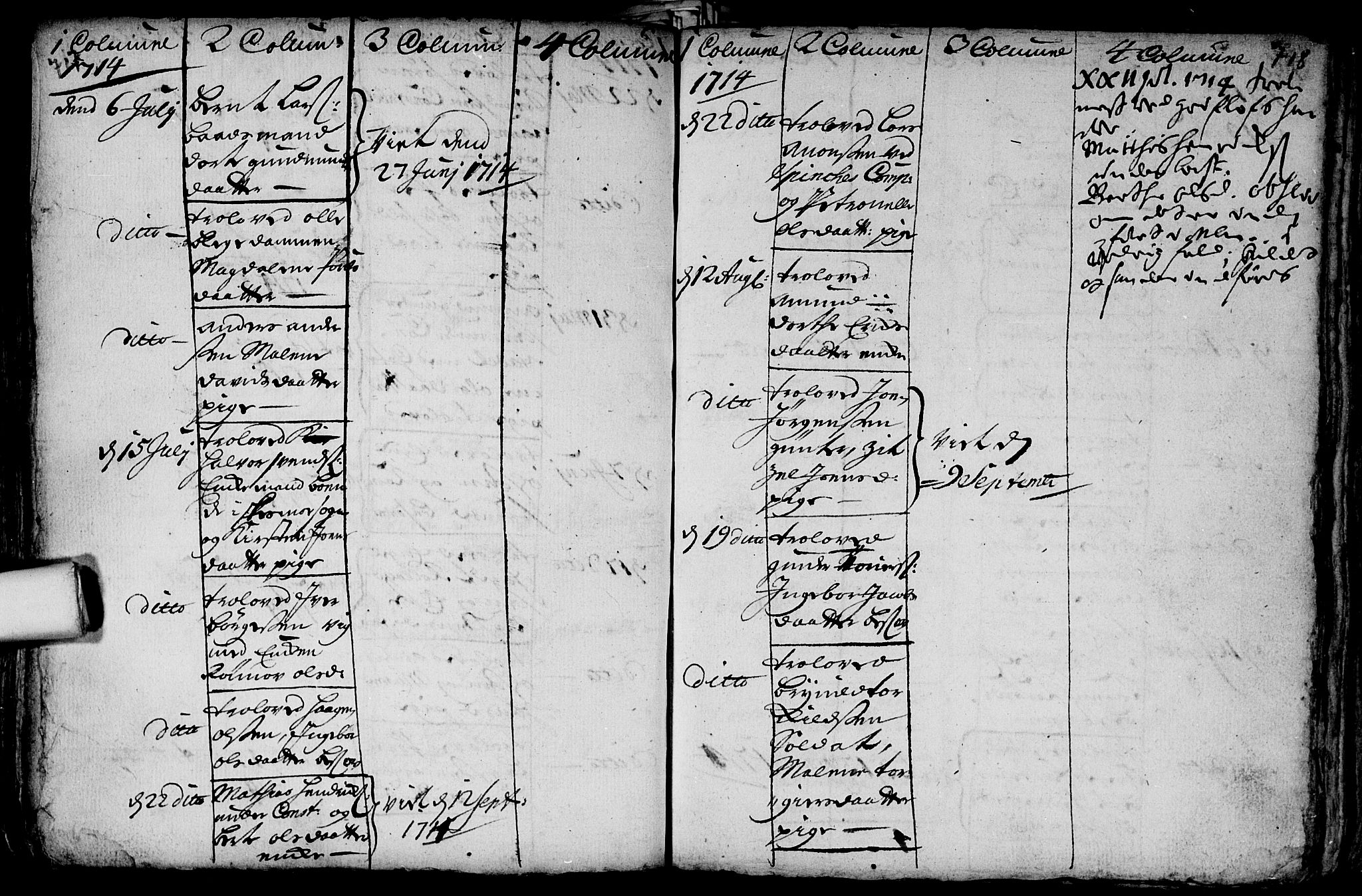 Aker prestekontor kirkebøker, SAO/A-10861/F/L0002: Parish register (official) no. 2, 1714-1720, p. 717-718