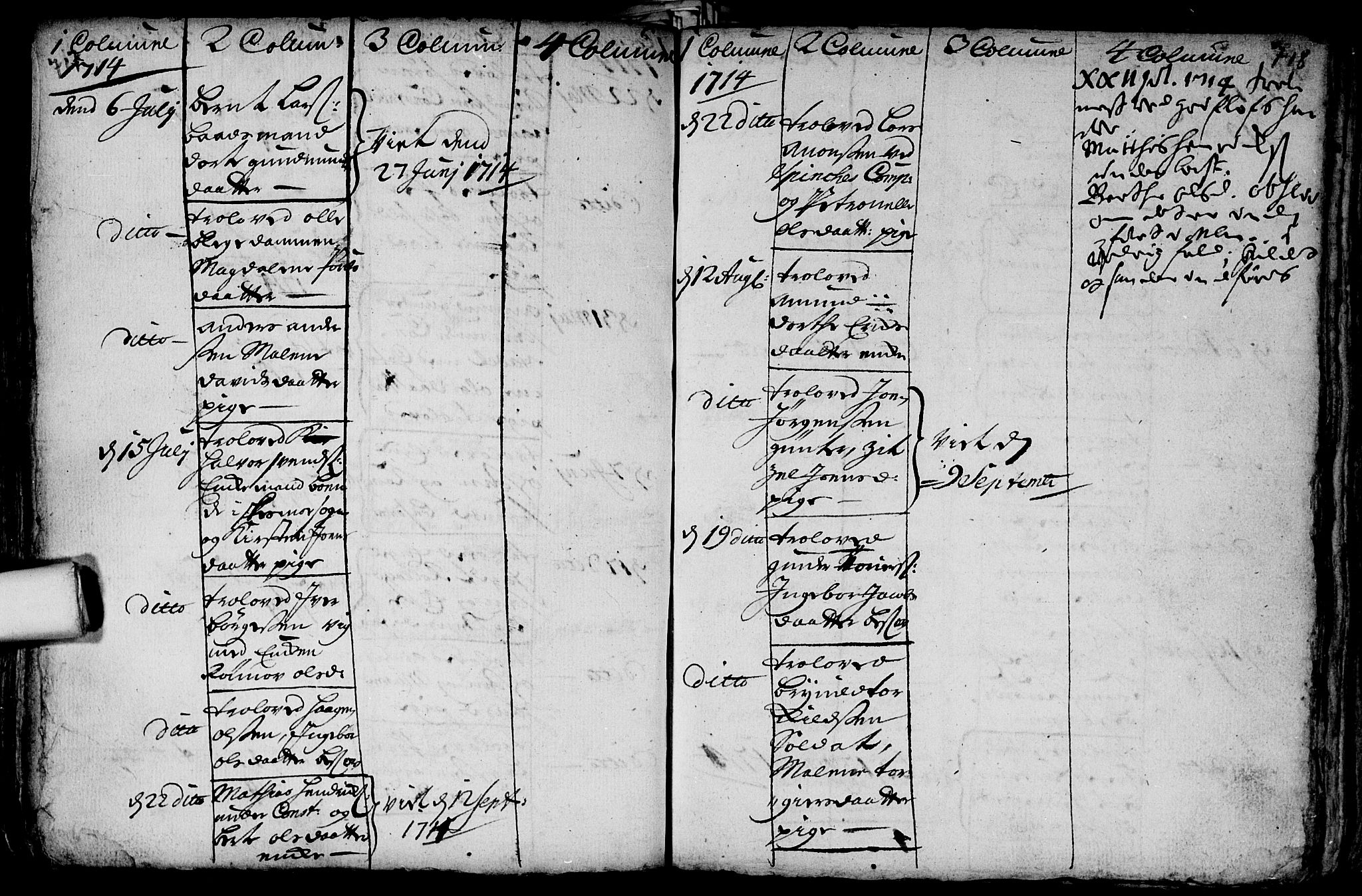 Aker prestekontor kirkebøker, AV/SAO-A-10861/F/L0002: Parish register (official) no. 2, 1714-1720, p. 717-718