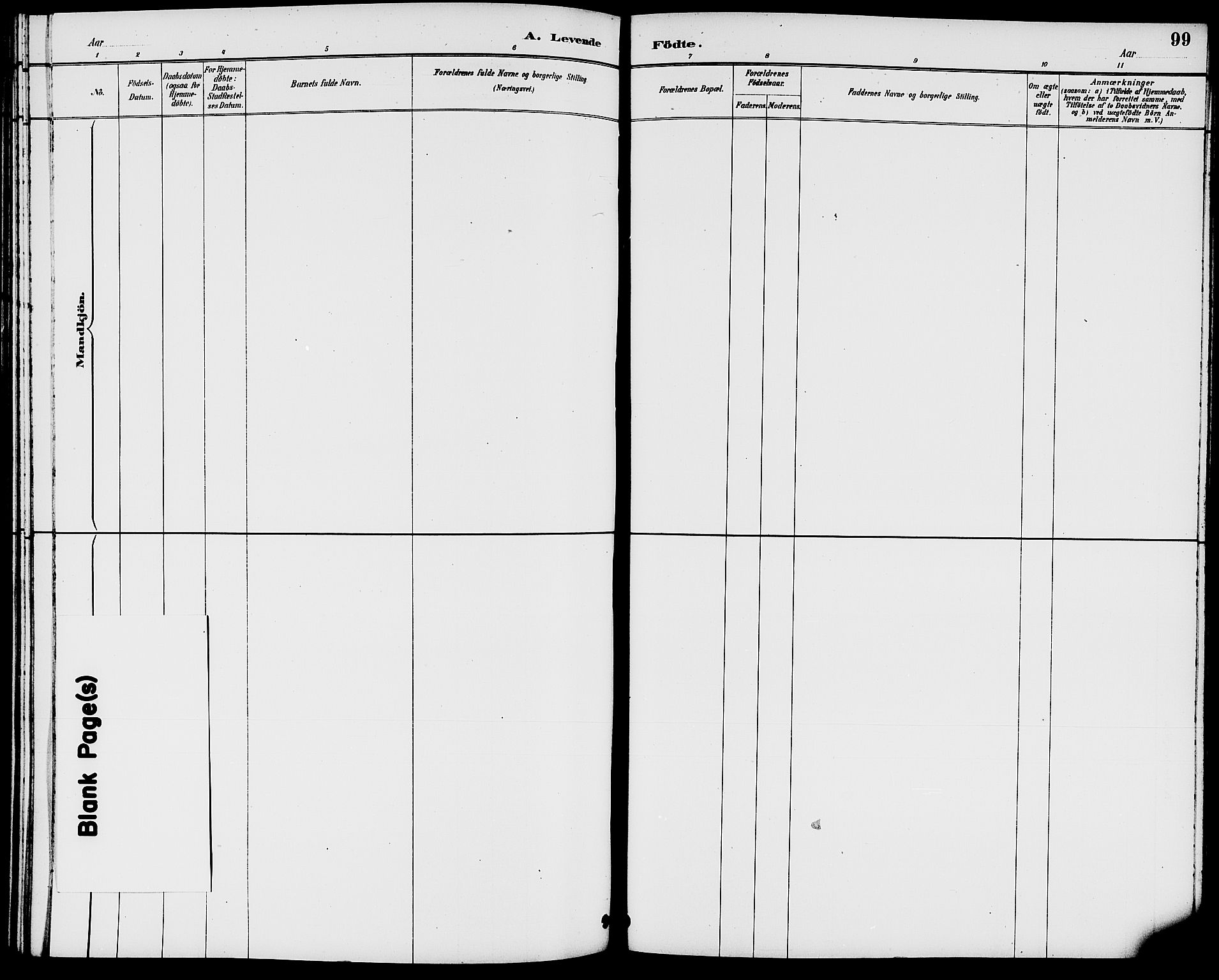 Rakkestad prestekontor Kirkebøker, AV/SAO-A-2008/G/Gb/L0001: Parish register (copy) no. II 1, 1887-1909, p. 99