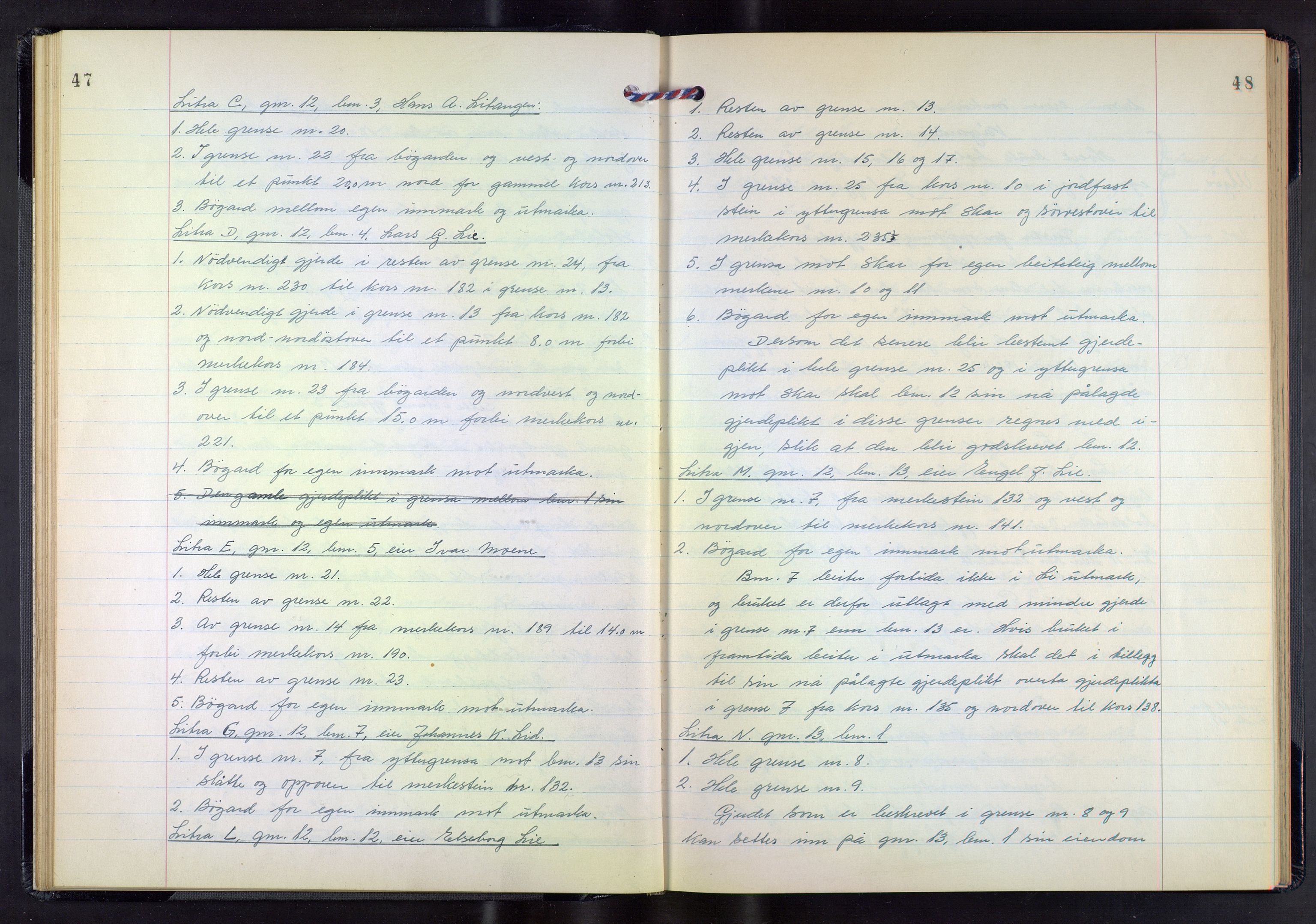 Hordaland jordskiftedøme - III Midhordland jordskiftedistrikt, AV/SAB-A-7001/A/Aa/L0033: Forhandlingsprotokoll, 1959-1962, p. 47-48
