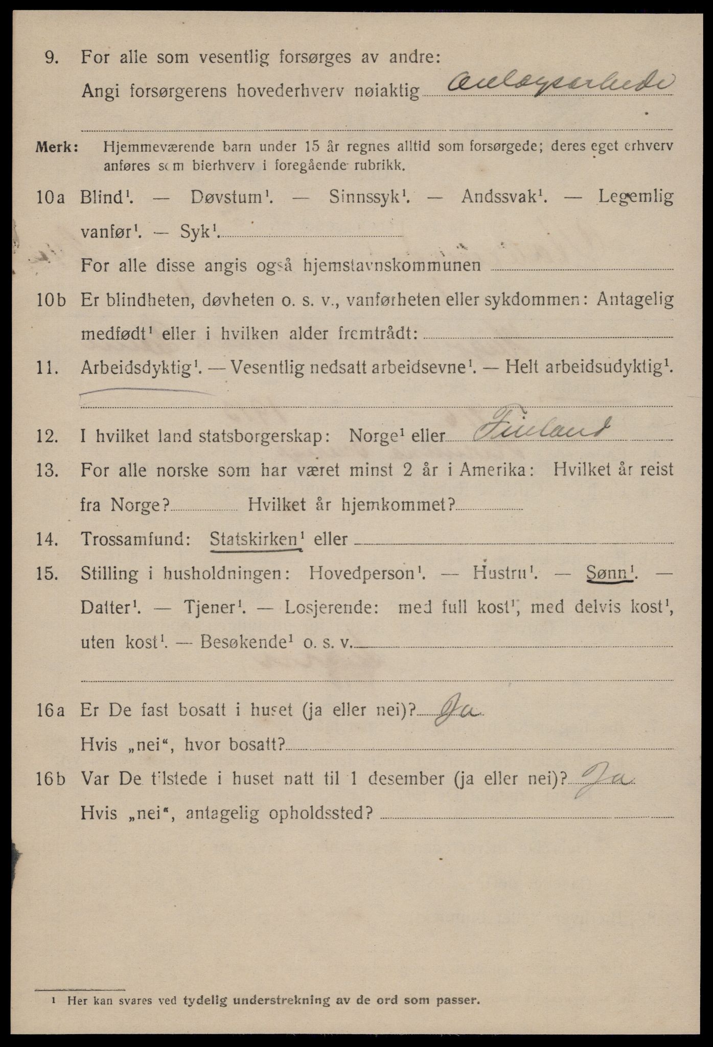 SAT, 1920 census for Ålesund, 1920, p. 43223