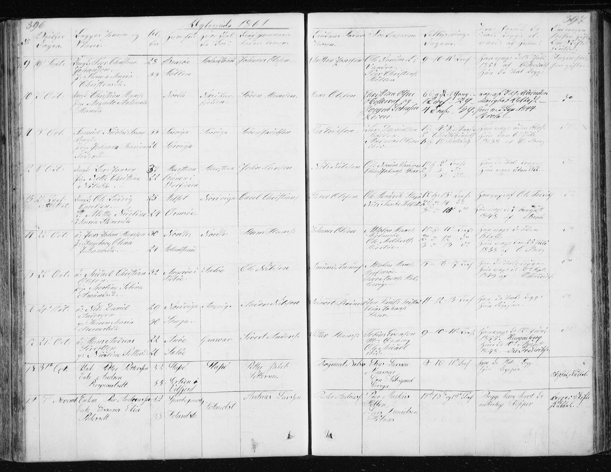 Ministerialprotokoller, klokkerbøker og fødselsregistre - Nordland, SAT/A-1459/834/L0511: Parish register (copy) no. 834C02, 1848-1862, p. 396-397