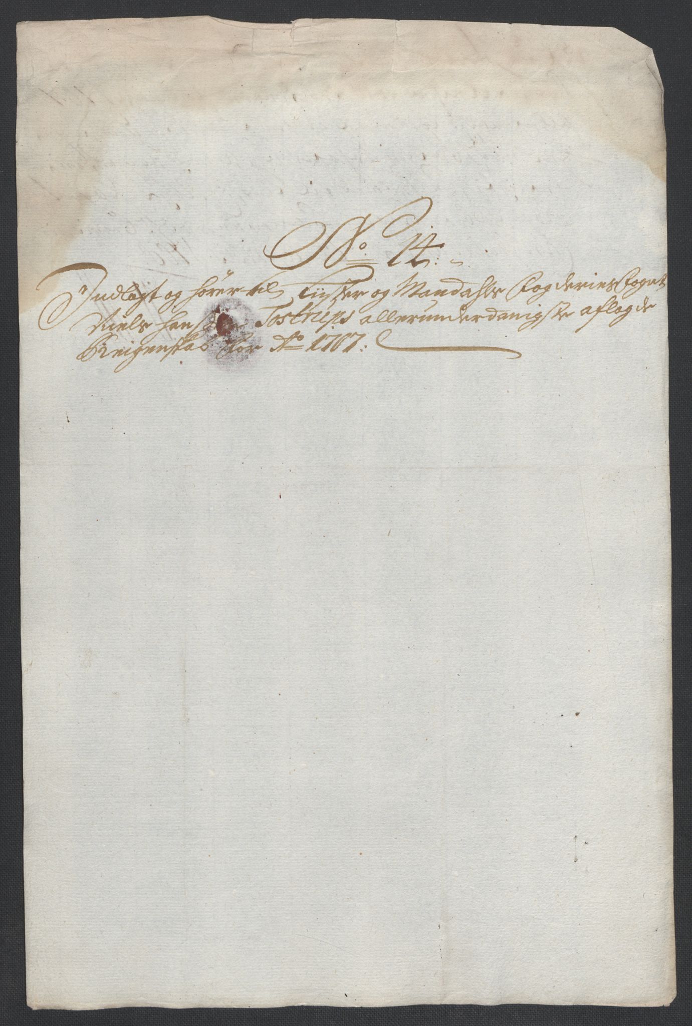 Rentekammeret inntil 1814, Reviderte regnskaper, Fogderegnskap, AV/RA-EA-4092/R43/L2551: Fogderegnskap Lista og Mandal, 1705-1709, p. 472