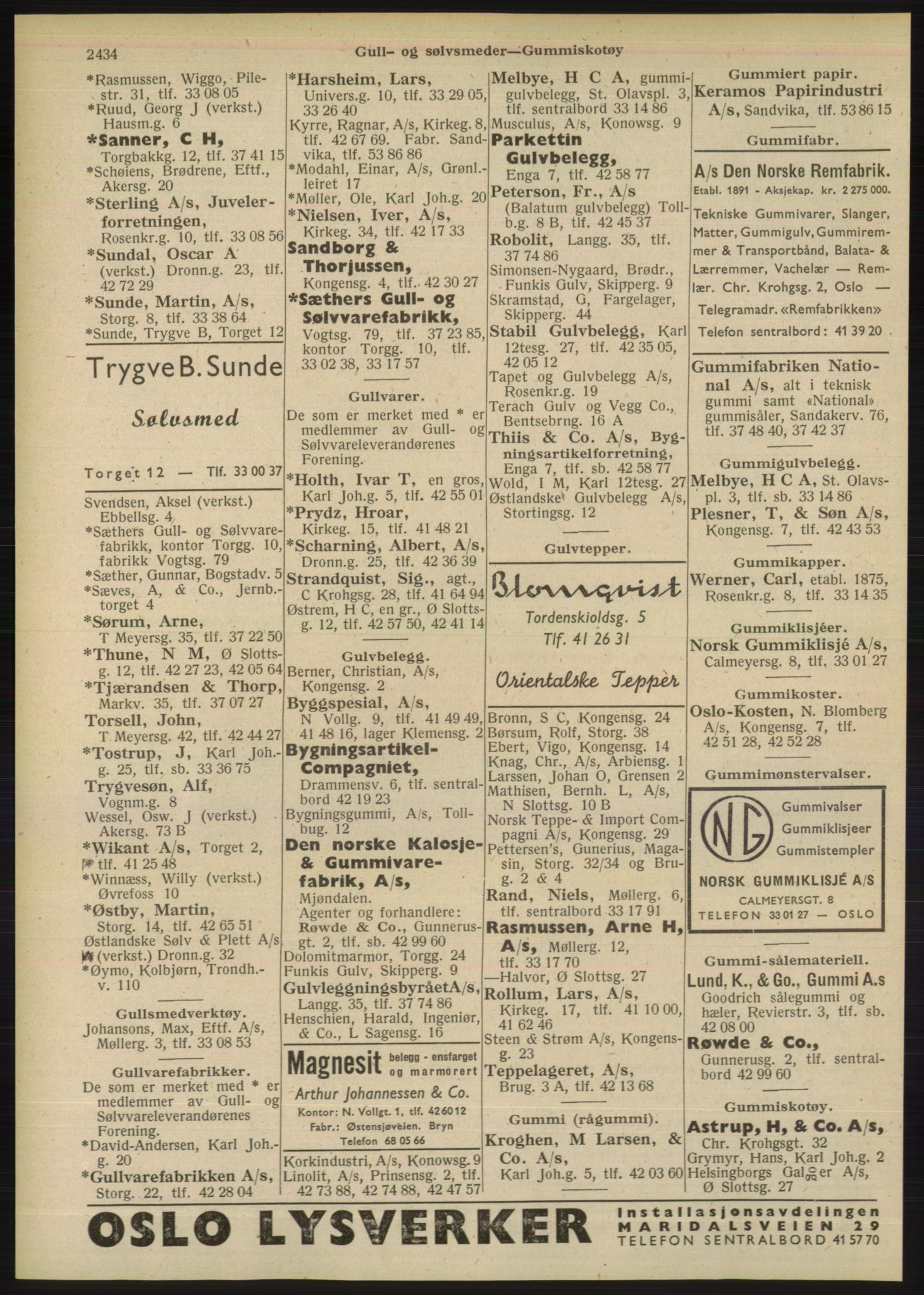 Kristiania/Oslo adressebok, PUBL/-, 1948, p. 2434