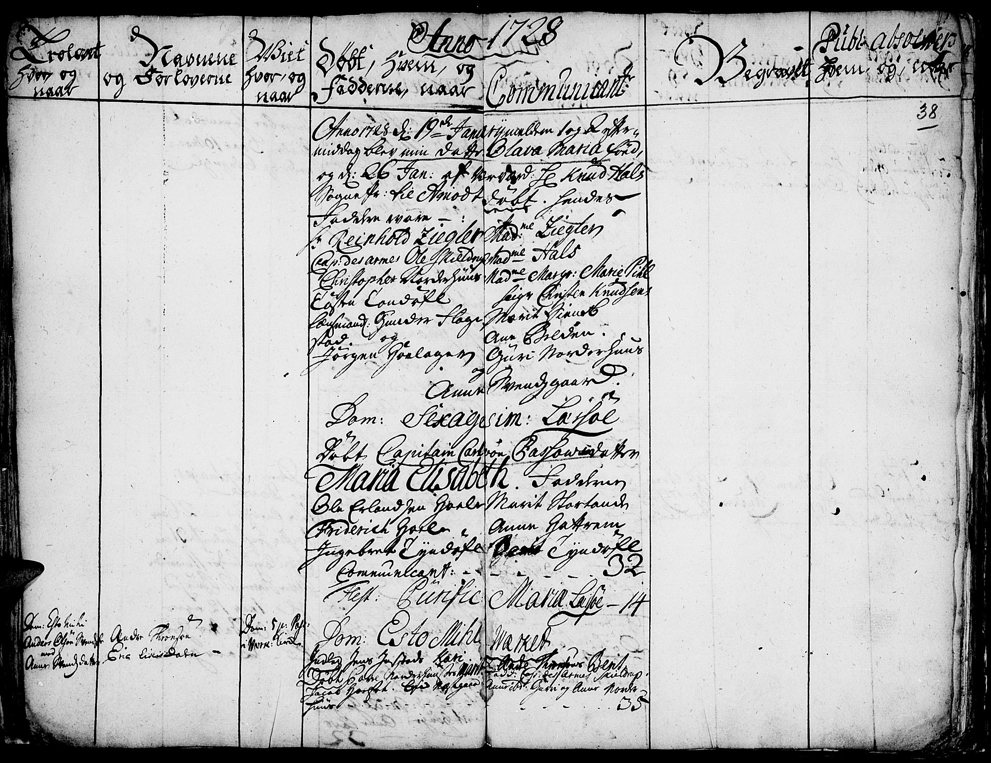Lesja prestekontor, SAH/PREST-068/H/Ha/Haa/L0001: Parish register (official) no. 1, 1724-1731, p. 38