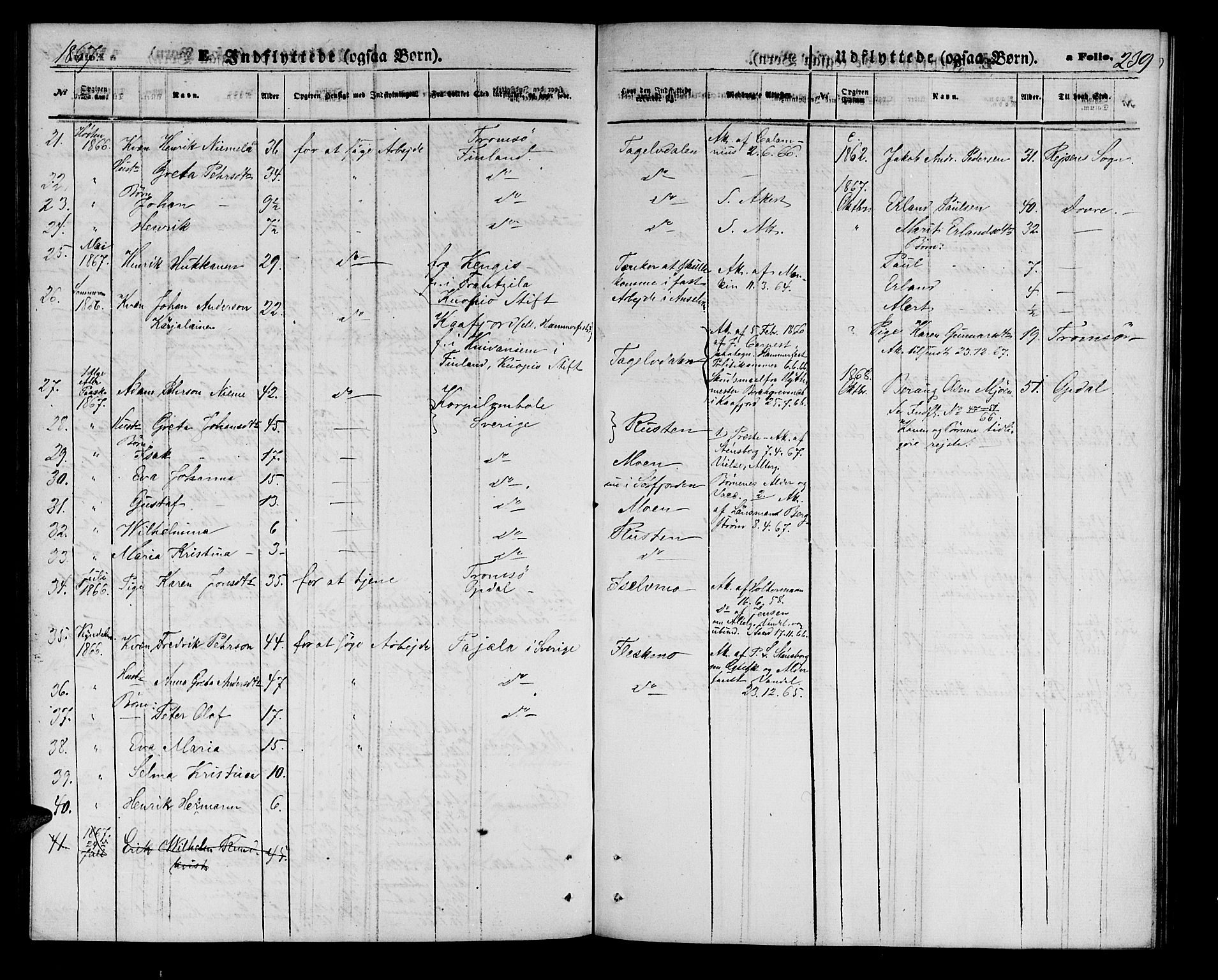 Målselv sokneprestembete, SATØ/S-1311/G/Ga/Gab/L0002klokker: Parish register (copy) no. 2, 1865-1873, p. 239