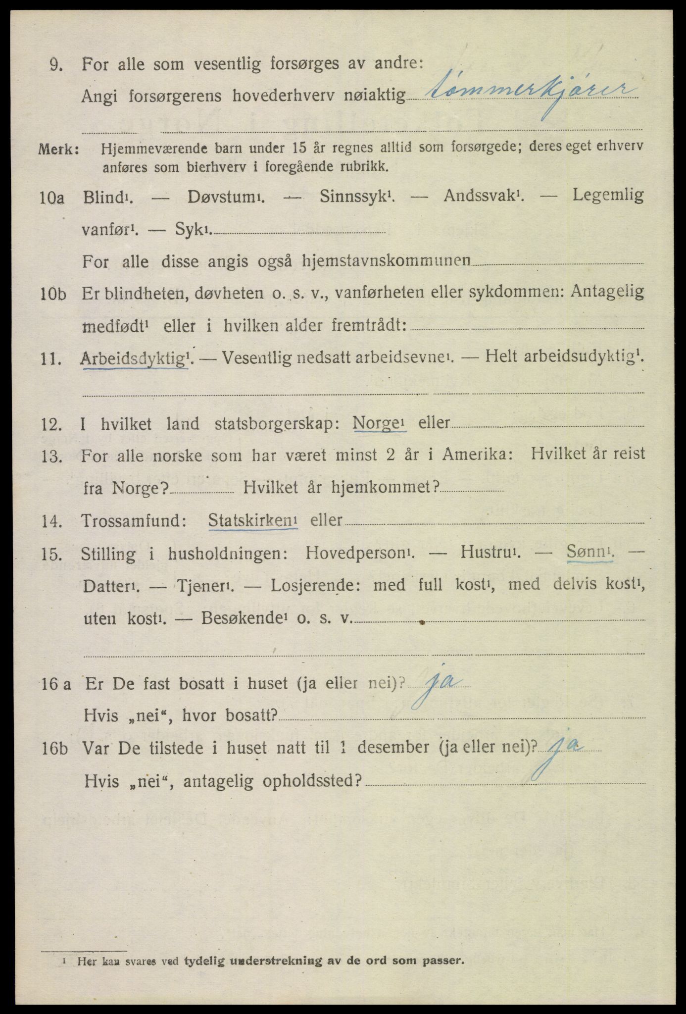 SAH, 1920 census for Trysil, 1920, p. 12780