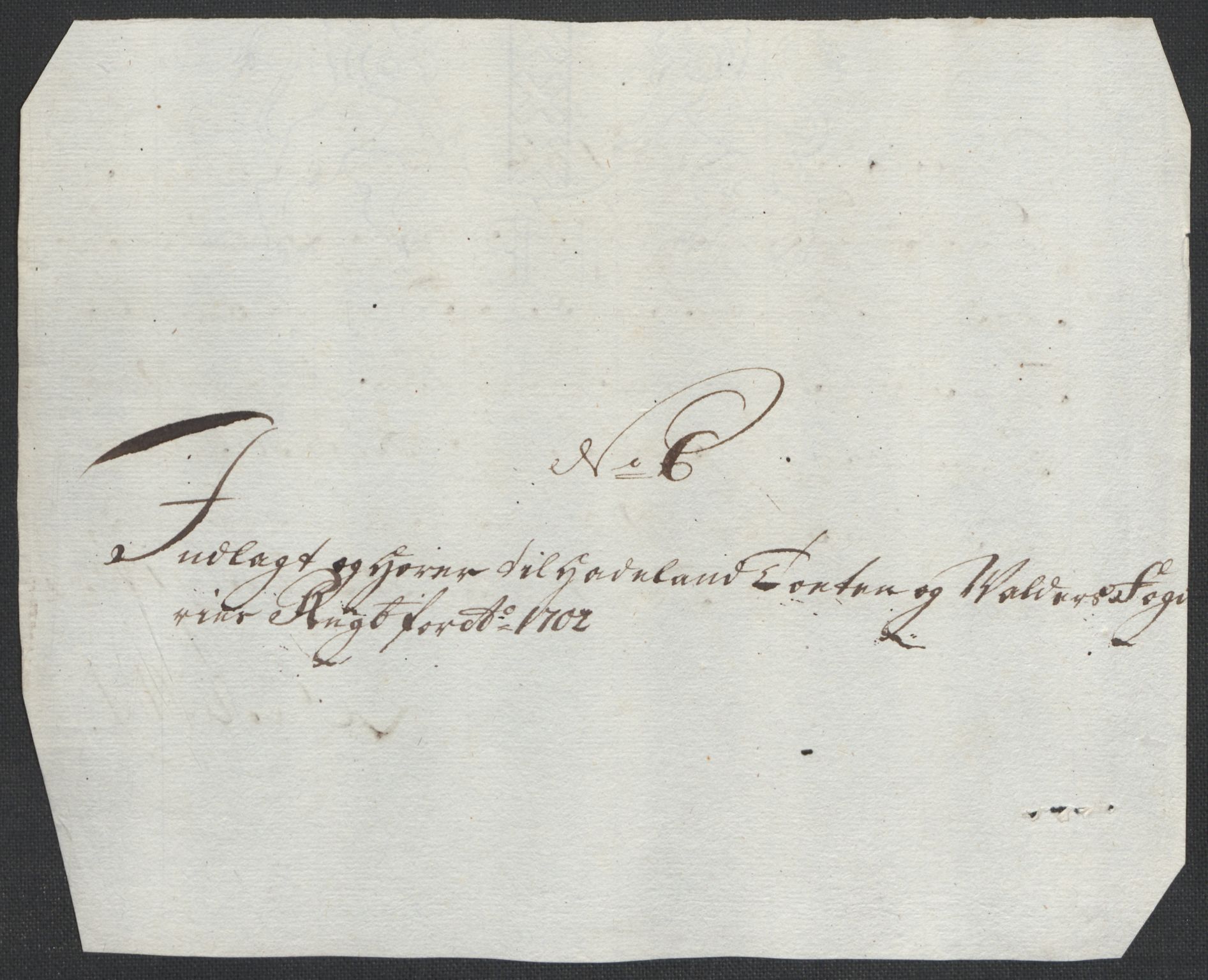 Rentekammeret inntil 1814, Reviderte regnskaper, Fogderegnskap, AV/RA-EA-4092/R18/L1300: Fogderegnskap Hadeland, Toten og Valdres, 1702, p. 276